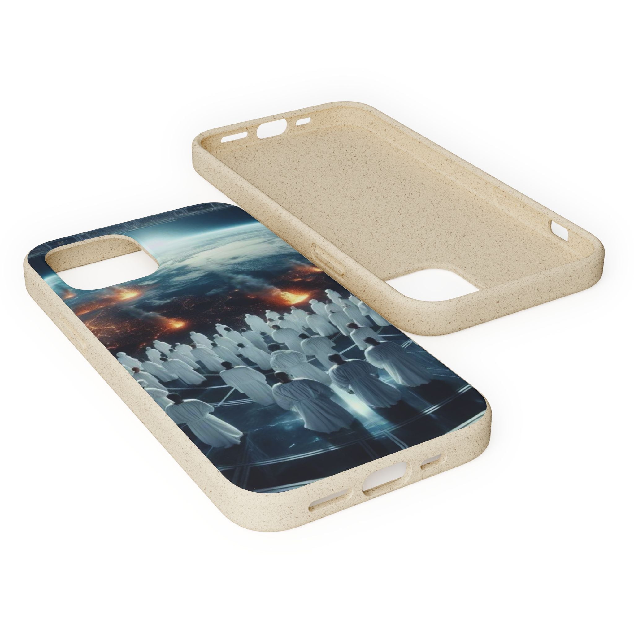 Galactic Gathering Biodegradable Phone Case - Eco-Friendly Cosmic Design