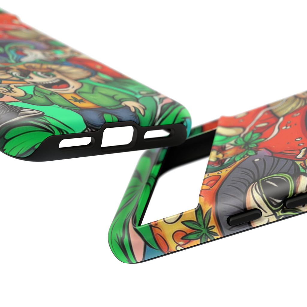 Vibrant Phone Case Featuring Funky Mushroom Art, Tough Cases, Trendy Accessories, Unique Gifts, Eclectic Style, Phone Protection