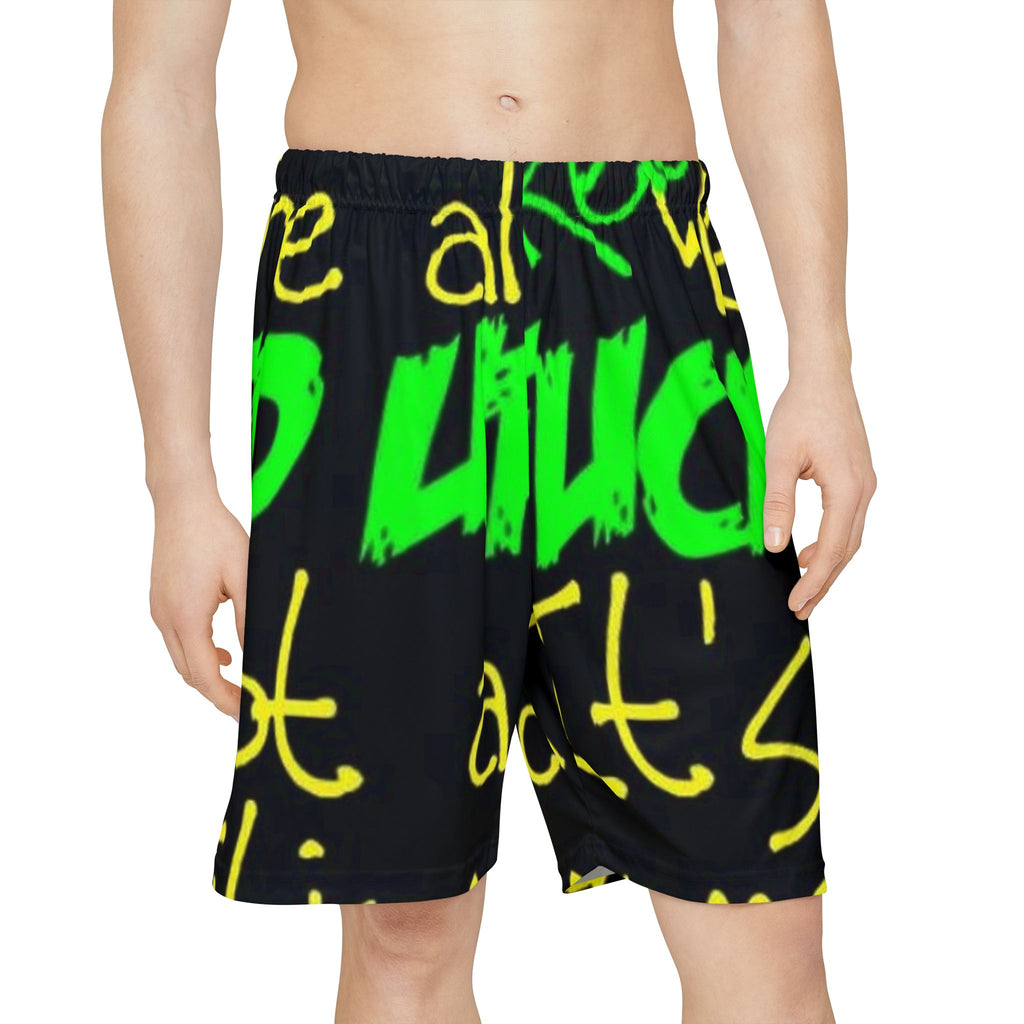 Bold Graphic Sports Shorts for Active Men, Cool Summer Workout Shorts, Gym Wear, Casual Beach Shorts