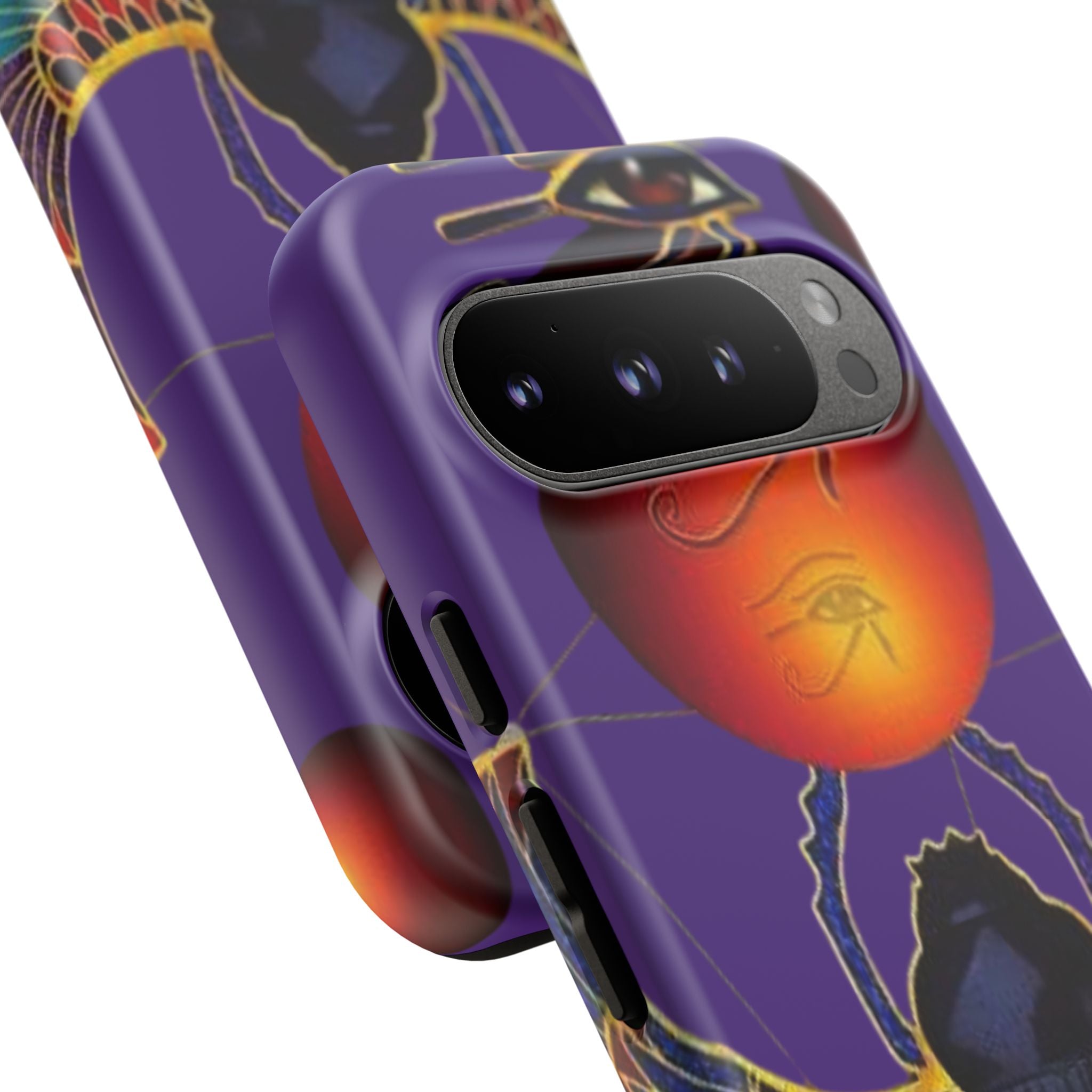 Colorful Phone Case with Egyptian-Inspired Design, Tough Cases for Gift, Phone Protection, Unique Accessories, Festival Style, Phone Cover