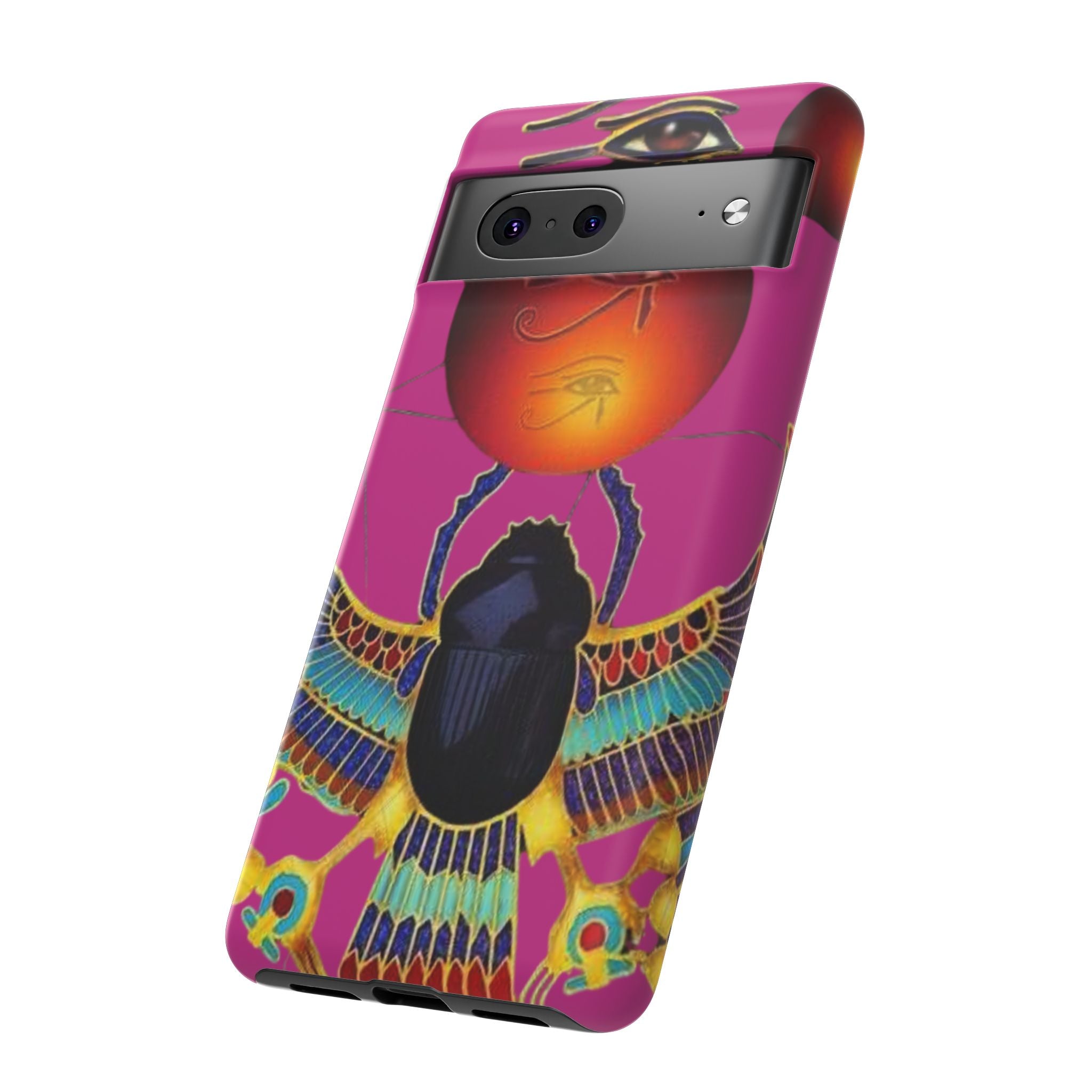 Vibrant Phone Case with Egyptian Inspired Design, Durable Phone Cover, Unique Gift for Her, Artful Accessory for Everyday Use