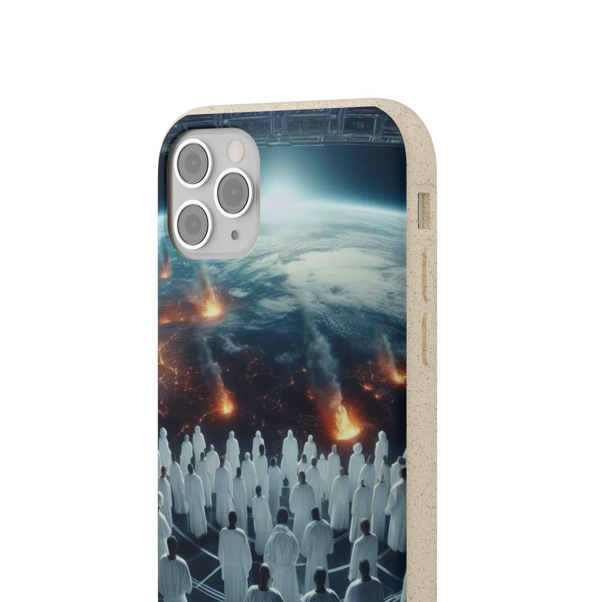 Galactic Gathering Biodegradable Phone Case - Eco-Friendly Cosmic Design