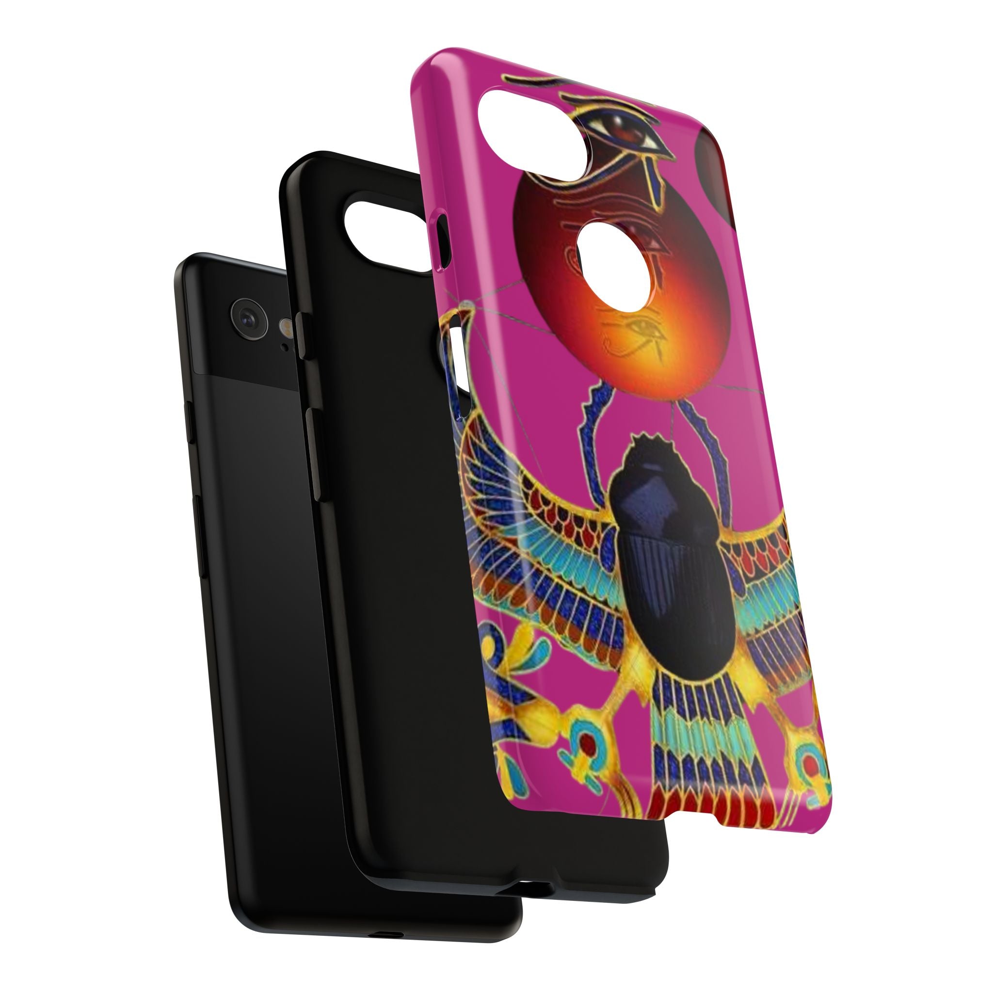 Vibrant Phone Case with Egyptian Inspired Design, Durable Phone Cover, Unique Gift for Her, Artful Accessory for Everyday Use