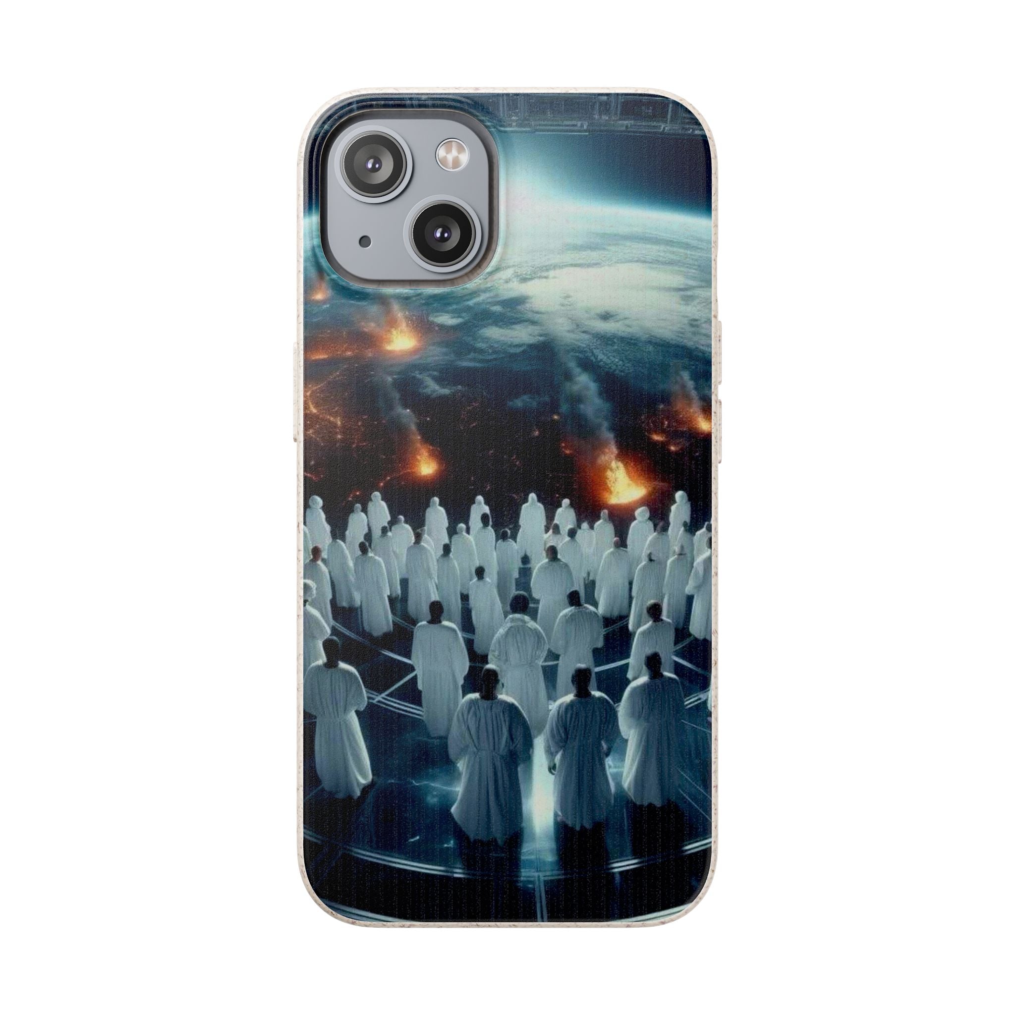 Galactic Gathering Biodegradable Phone Case - Eco-Friendly Cosmic Design
