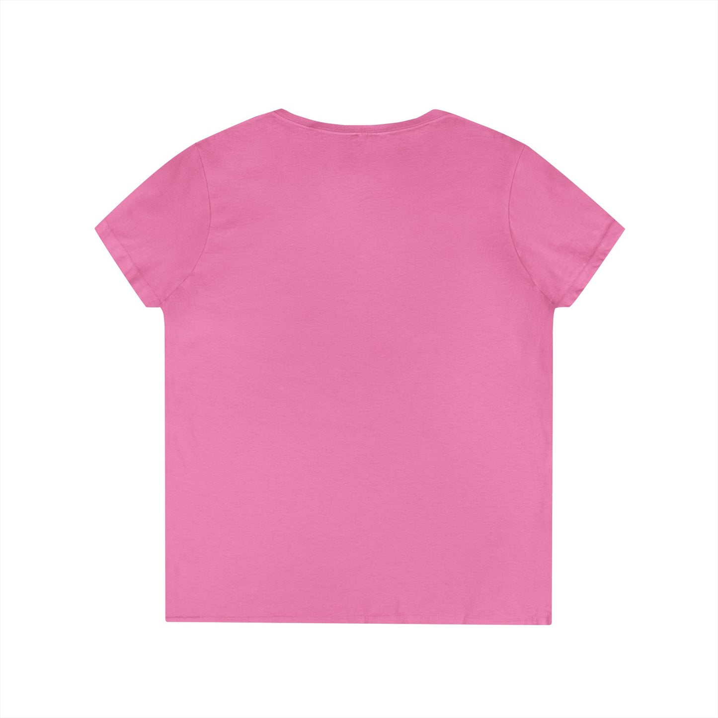 Vibrant Graphic Ladies' V-Neck T-Shirt - Trendy Art Design