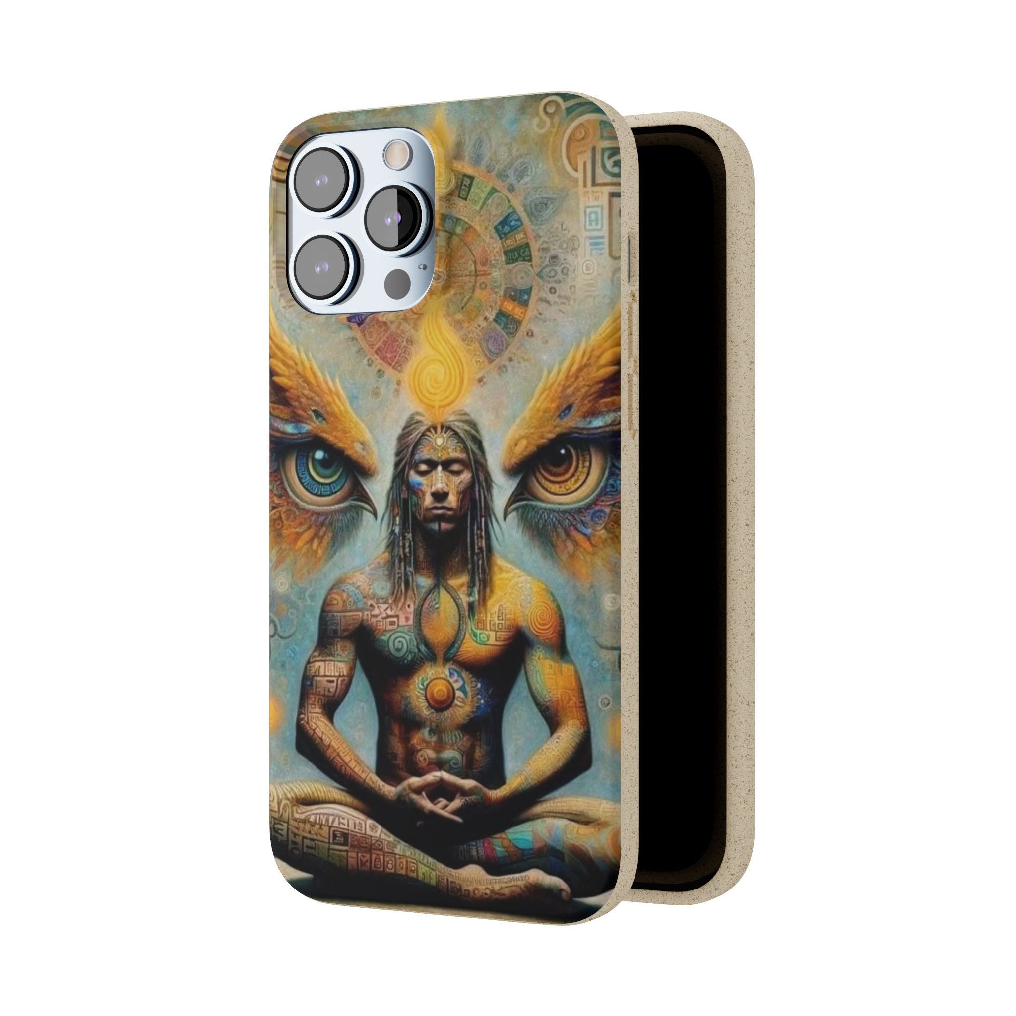 Eco-Friendly Biodegradable Phone Case with Spiritual Design