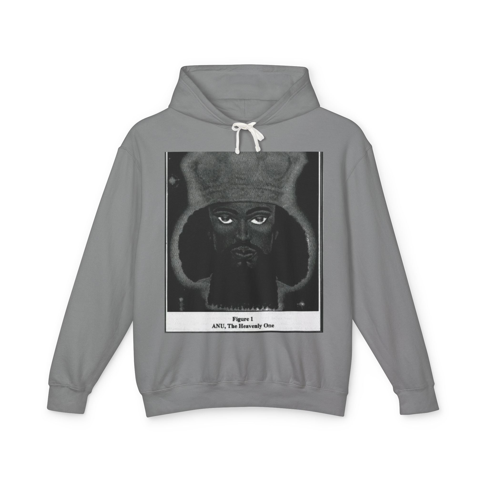 Artistic Unisex Lightweight Hooded Sweatshirt, Unique Graphic Hoodie, Anu The Heavenly One Design, Comfort Wear, Streetwear Style