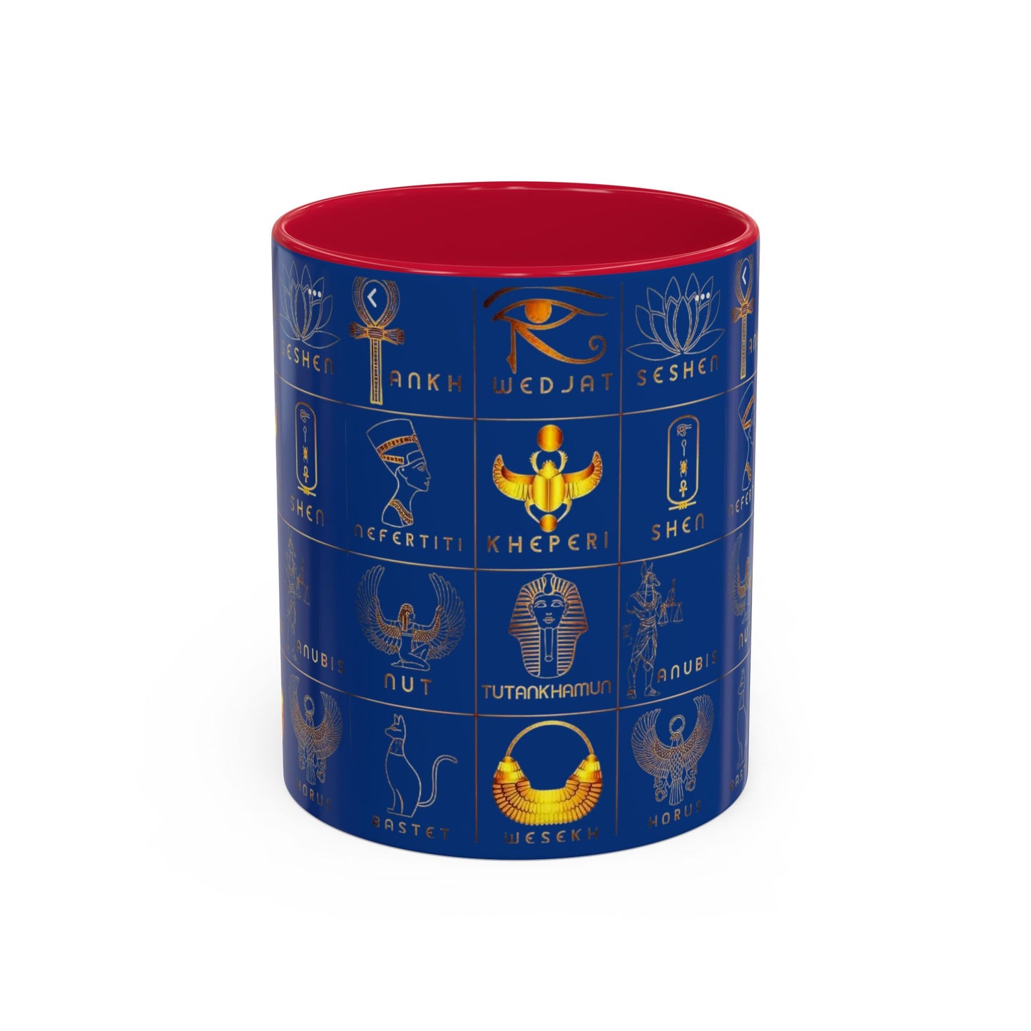 Egyptian Themed Mug, Colorful Coffee Cup, Unique Gift for Her, Art Print Mug, Home Decor, Office Tumbler, Coffee Lover Gift