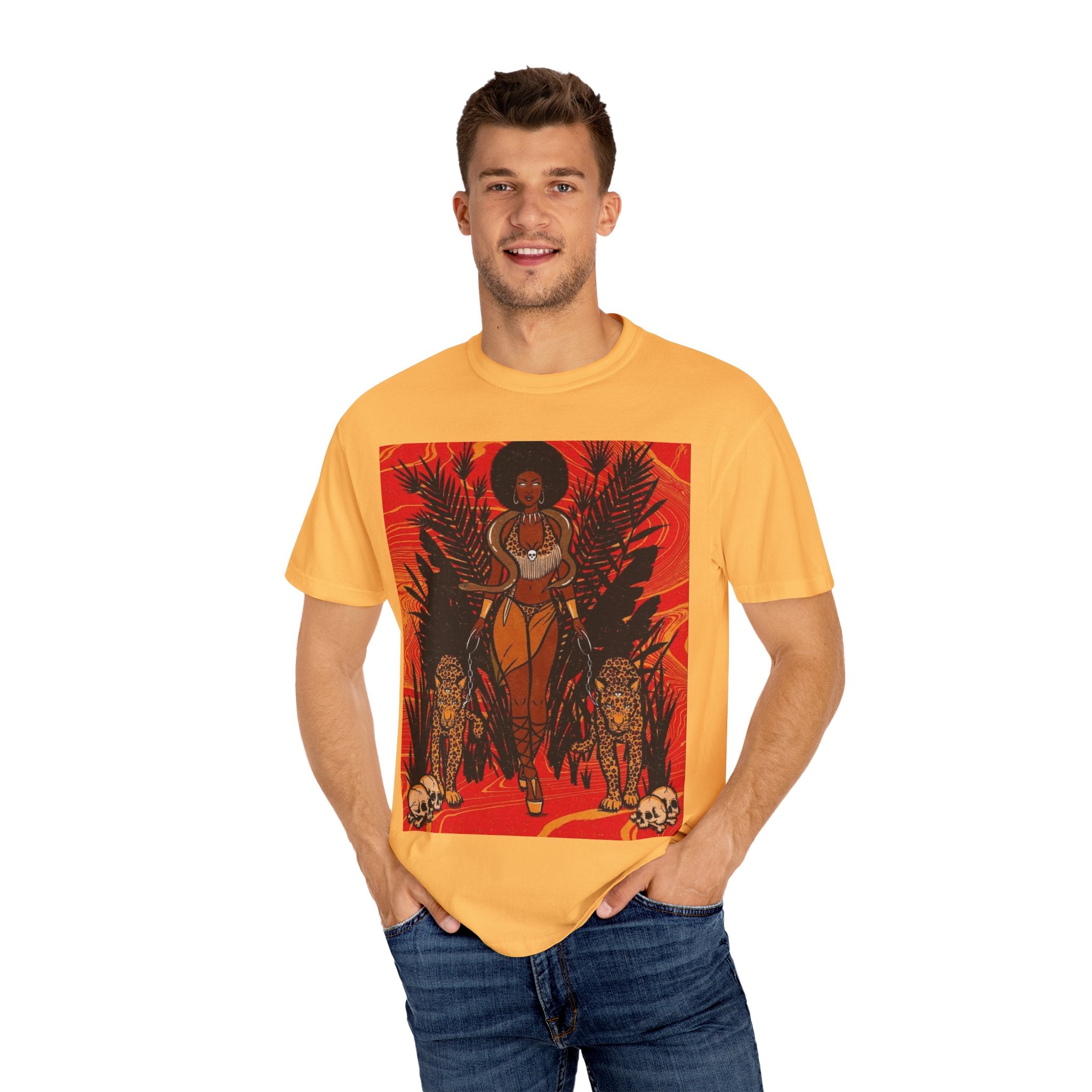 Bold Jungle Goddess Unisex T-Shirt | Vibrant Graphic Tee