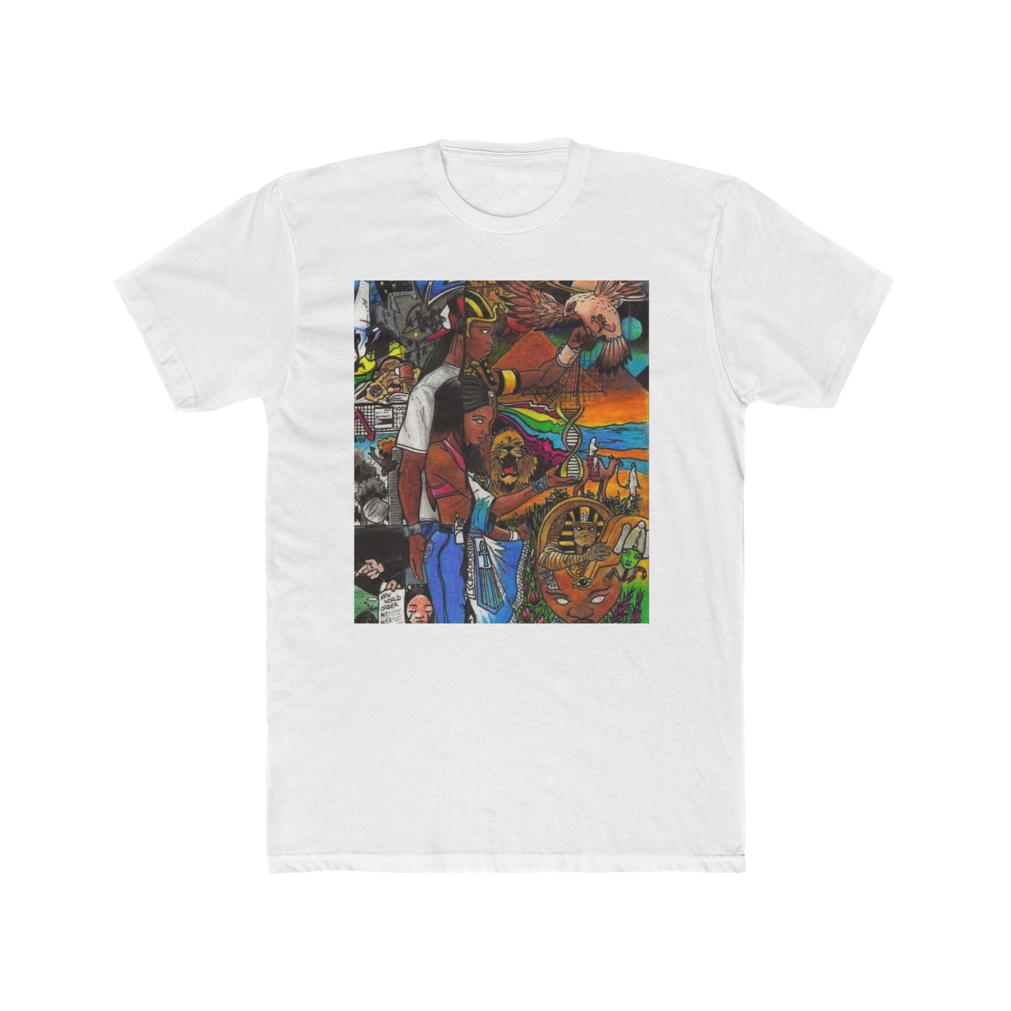 Colorful Artistic Unisex Crew Tee - Unique Graphic T-Shirt for Art Lovers, Casual Wear, Gift for Creatives, Everyday Style, Festival Apparel
