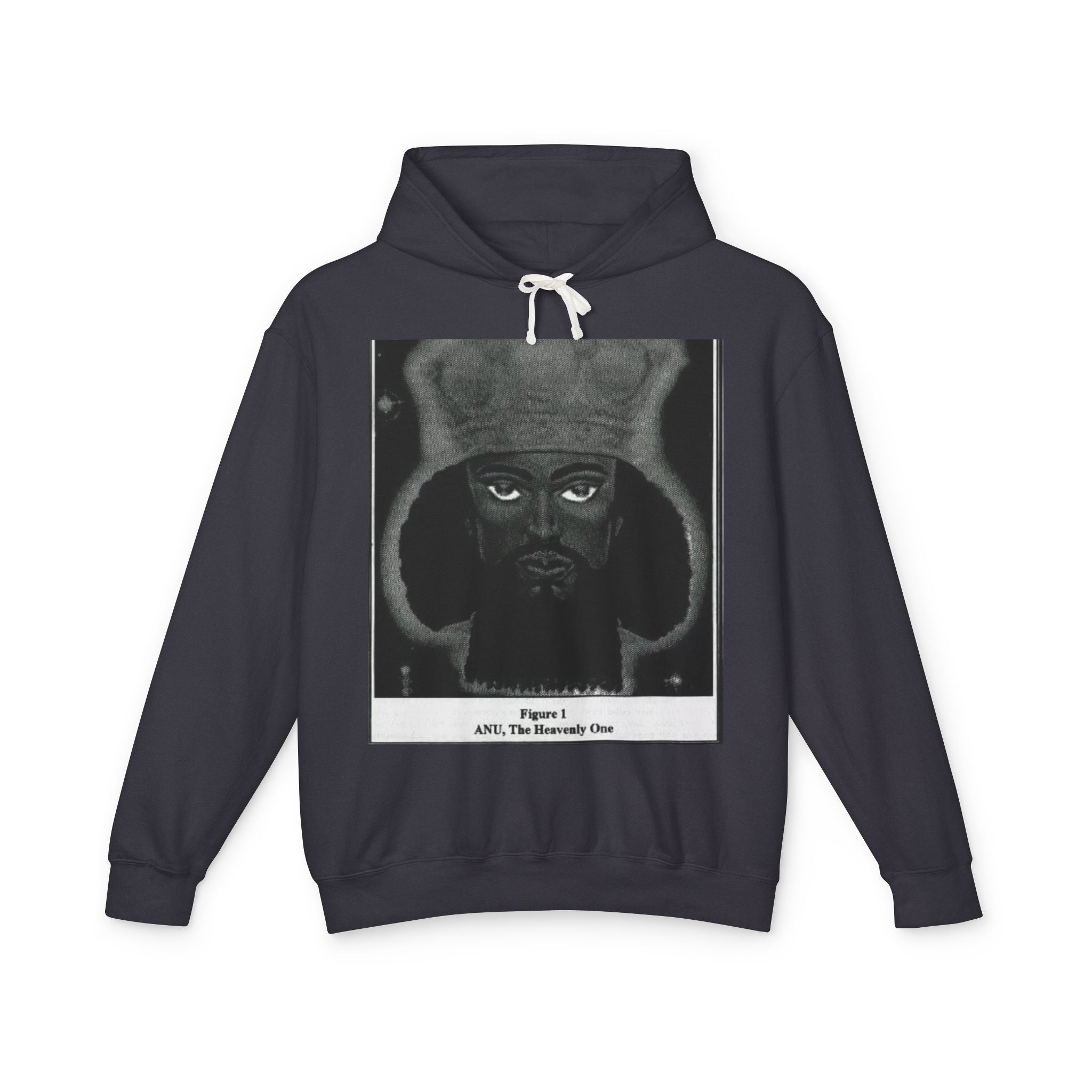 Artistic Unisex Lightweight Hooded Sweatshirt, Unique Graphic Hoodie, Anu The Heavenly One Design, Comfort Wear, Streetwear Style