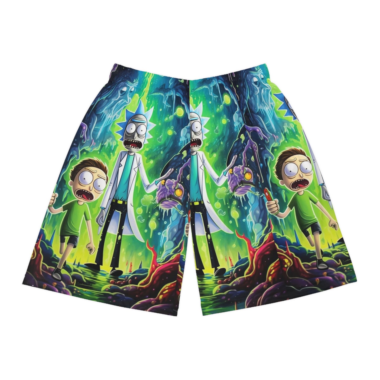 Vibrant Graphic Basketball Shorts, Funky Athletic Wear for Gamers, Summer Sports Apparel, Gift for Fans, Festival Outfits