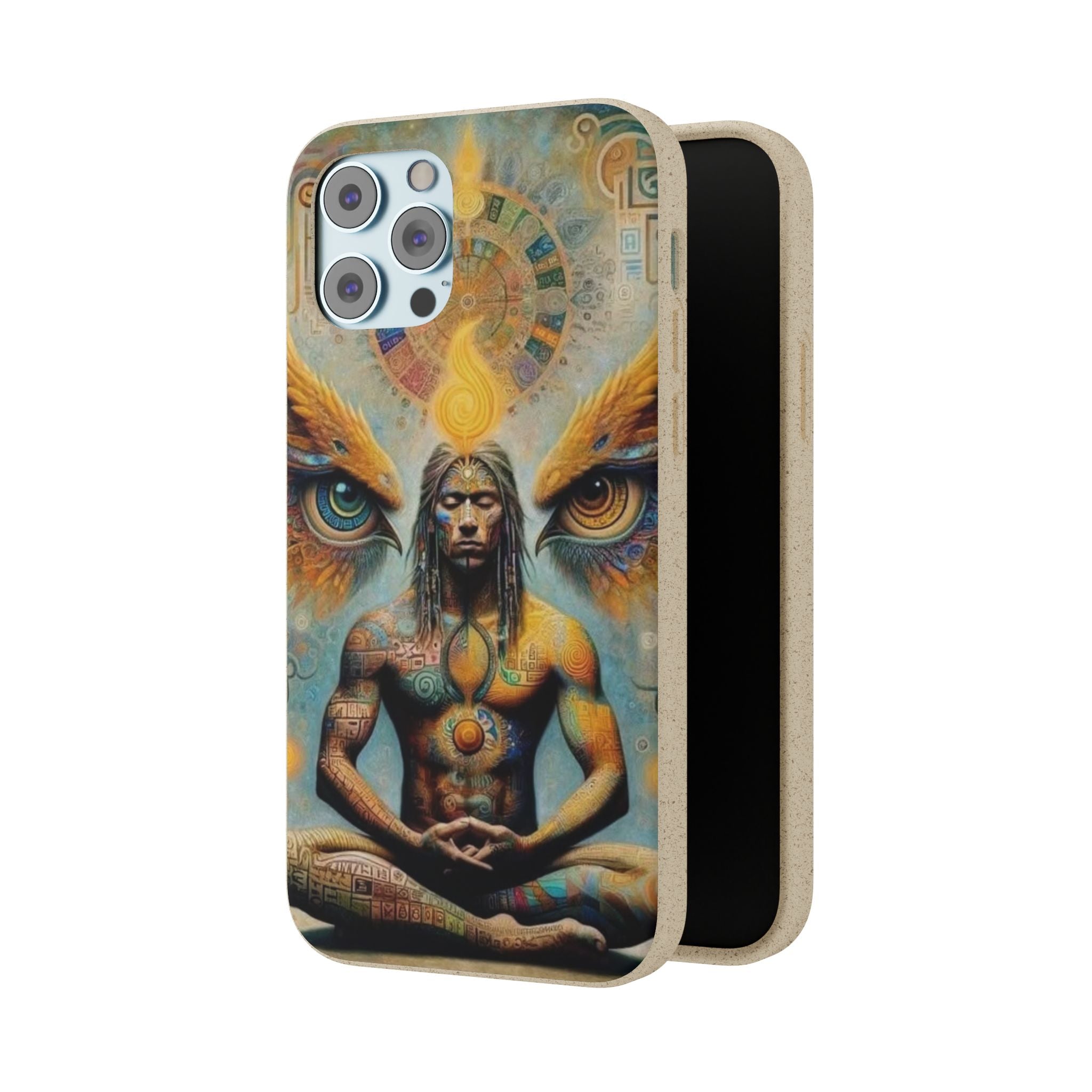 Eco-Friendly Biodegradable Phone Case with Spiritual Design