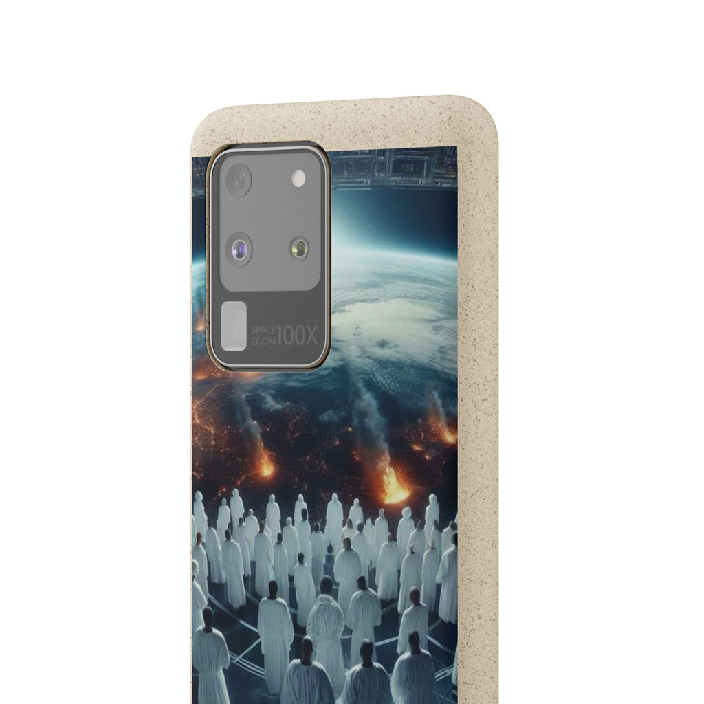 Galactic Gathering Biodegradable Phone Case - Eco-Friendly Cosmic Design