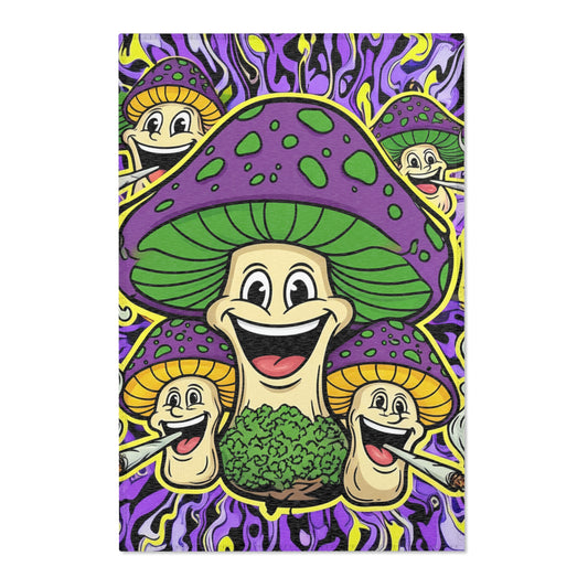 Whimsical Mushroom Area Rug, Bohemian Home Decor, Fun Living Room Accent, Perfect for Party and Kids’ Rooms, Great Gift