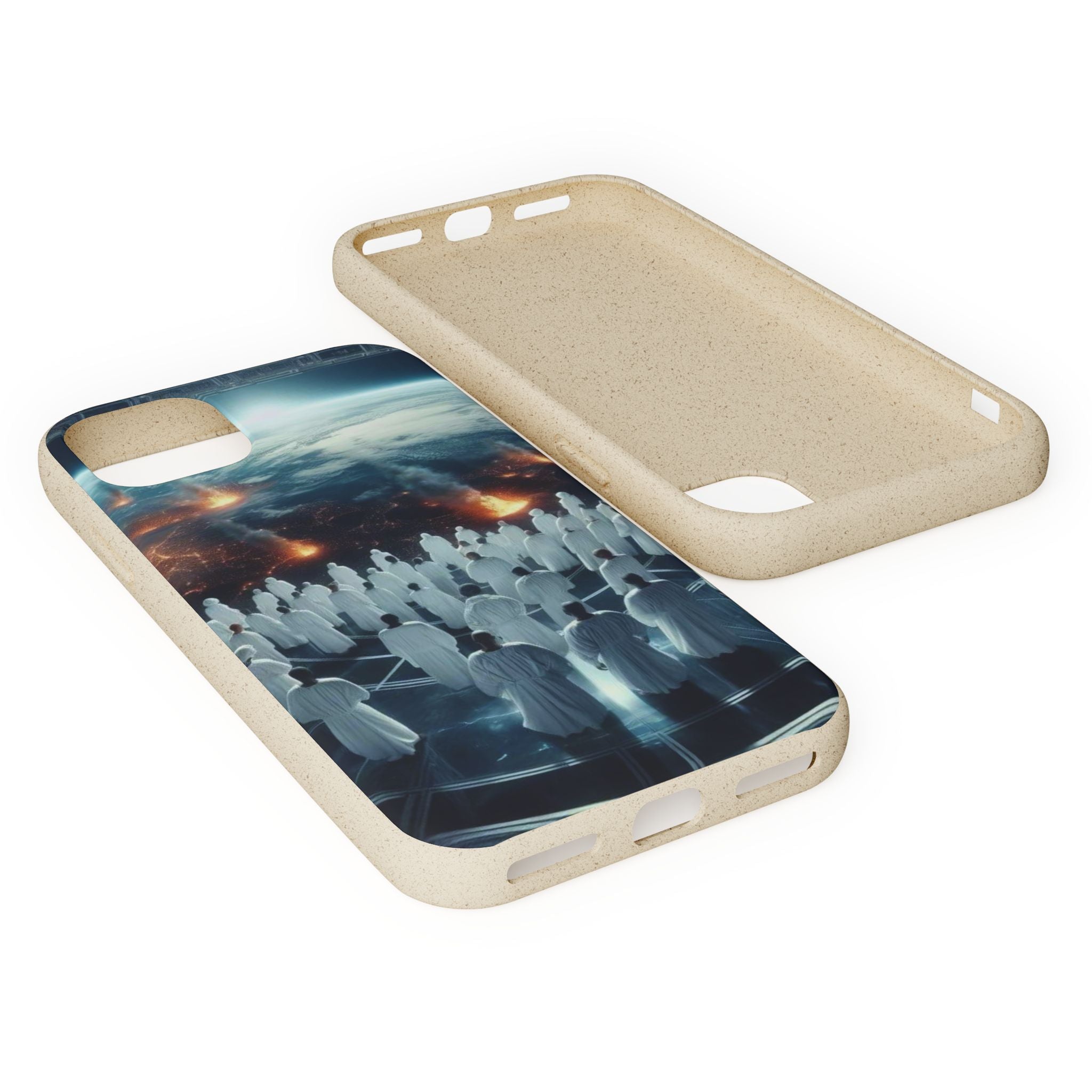 Galactic Gathering Biodegradable Phone Case - Eco-Friendly Cosmic Design