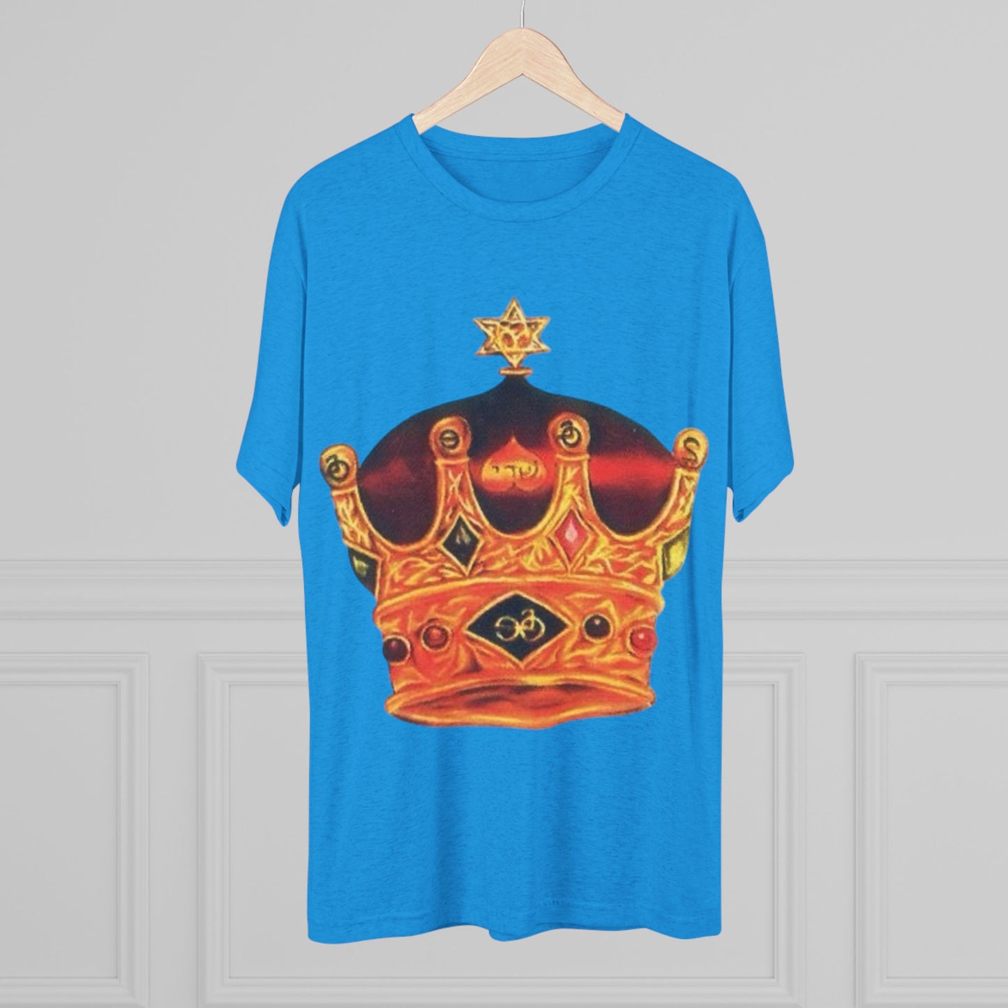 Crowned Glory Tee | Unisex Tri-Blend Crew Tee, King Shirt for Royalty, Everyday Casual Wear, Gift for Birthday, Unique Art Tee