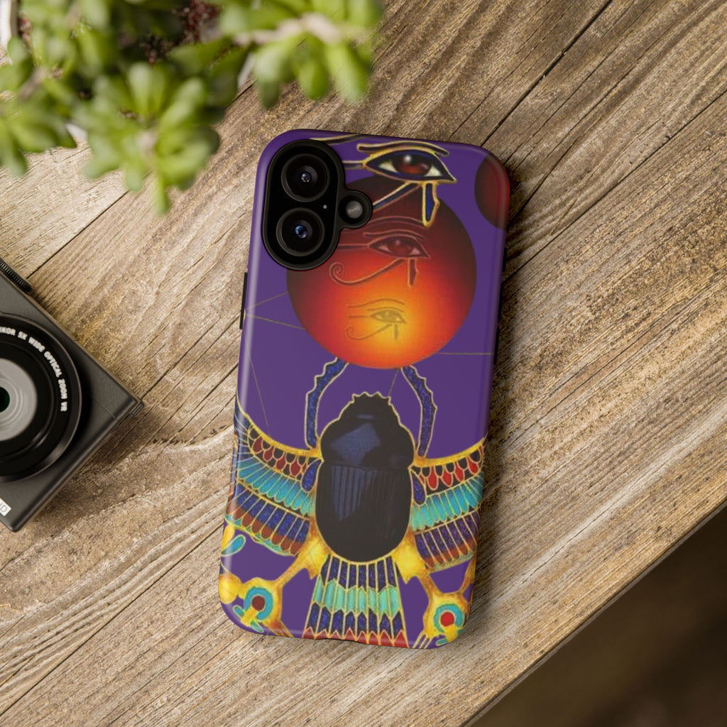 Colorful Phone Case with Egyptian-Inspired Design, Tough Cases for Gift, Phone Protection, Unique Accessories, Festival Style, Phone Cover