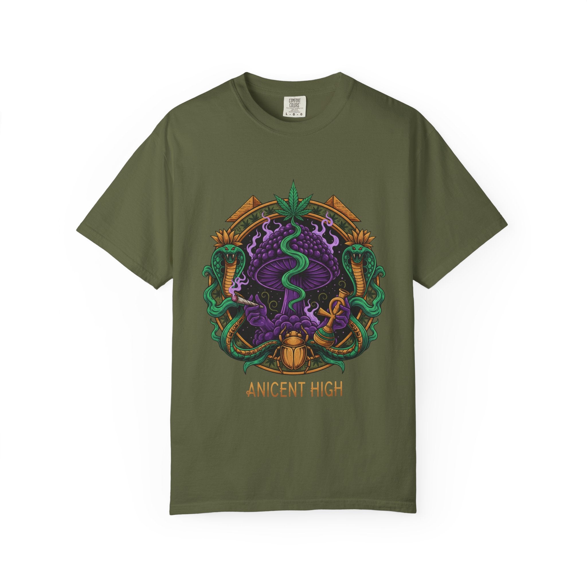 Ancient High T-Shirt — Mystical Snake & Egyptian Scarab Graphic Tee