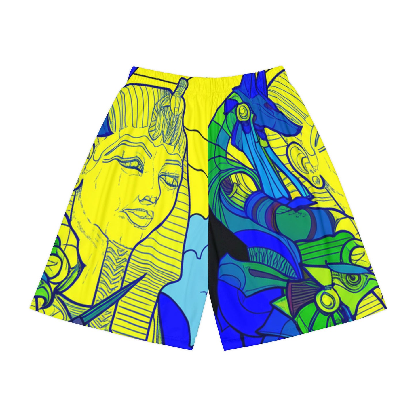 Copy of Vibrant Egyptian Themed Men's Sports Shorts, Cool Beach Shorts, Workout Wear, Summer Activewear, AOP Athletic Shorts