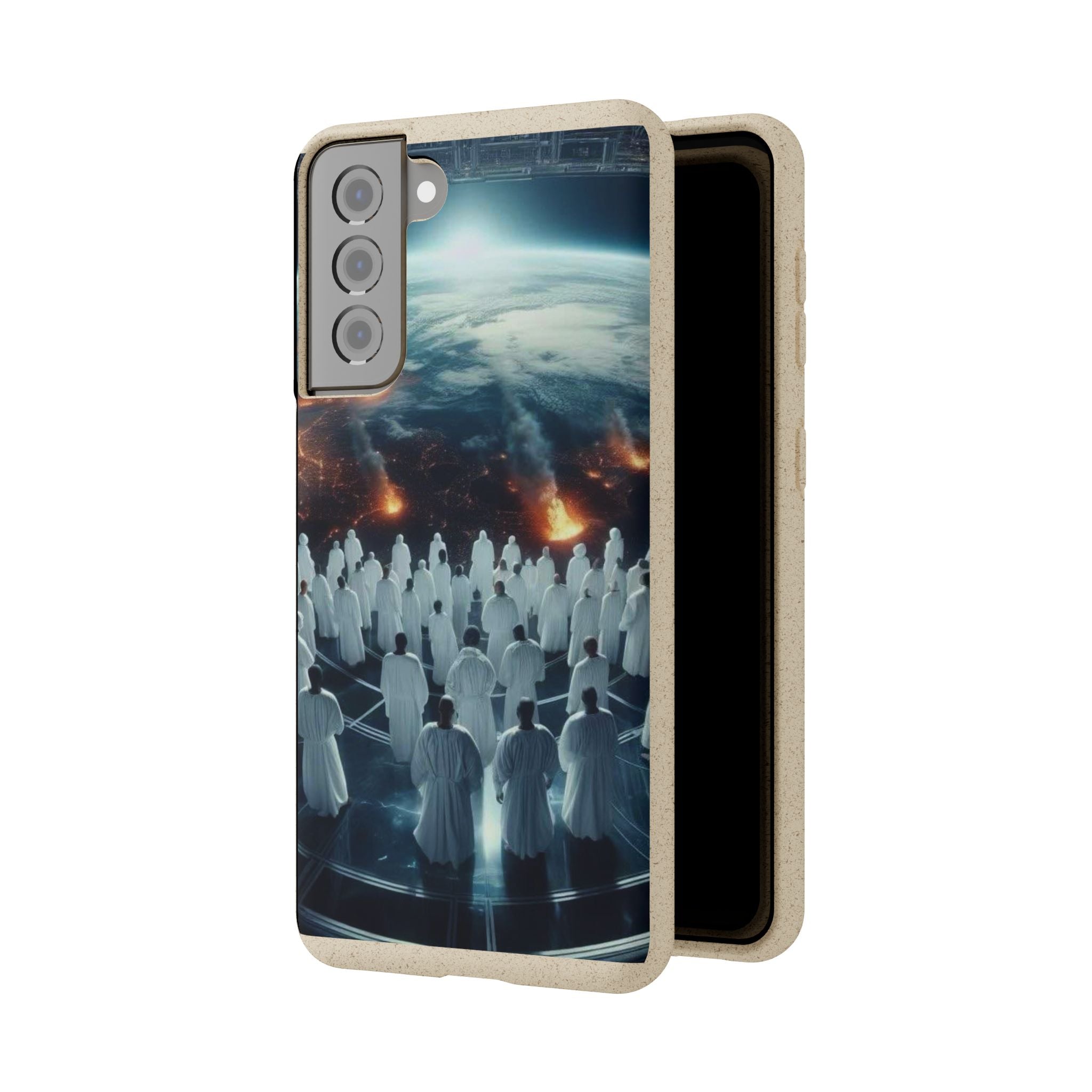 Galactic Gathering Biodegradable Phone Case - Eco-Friendly Cosmic Design