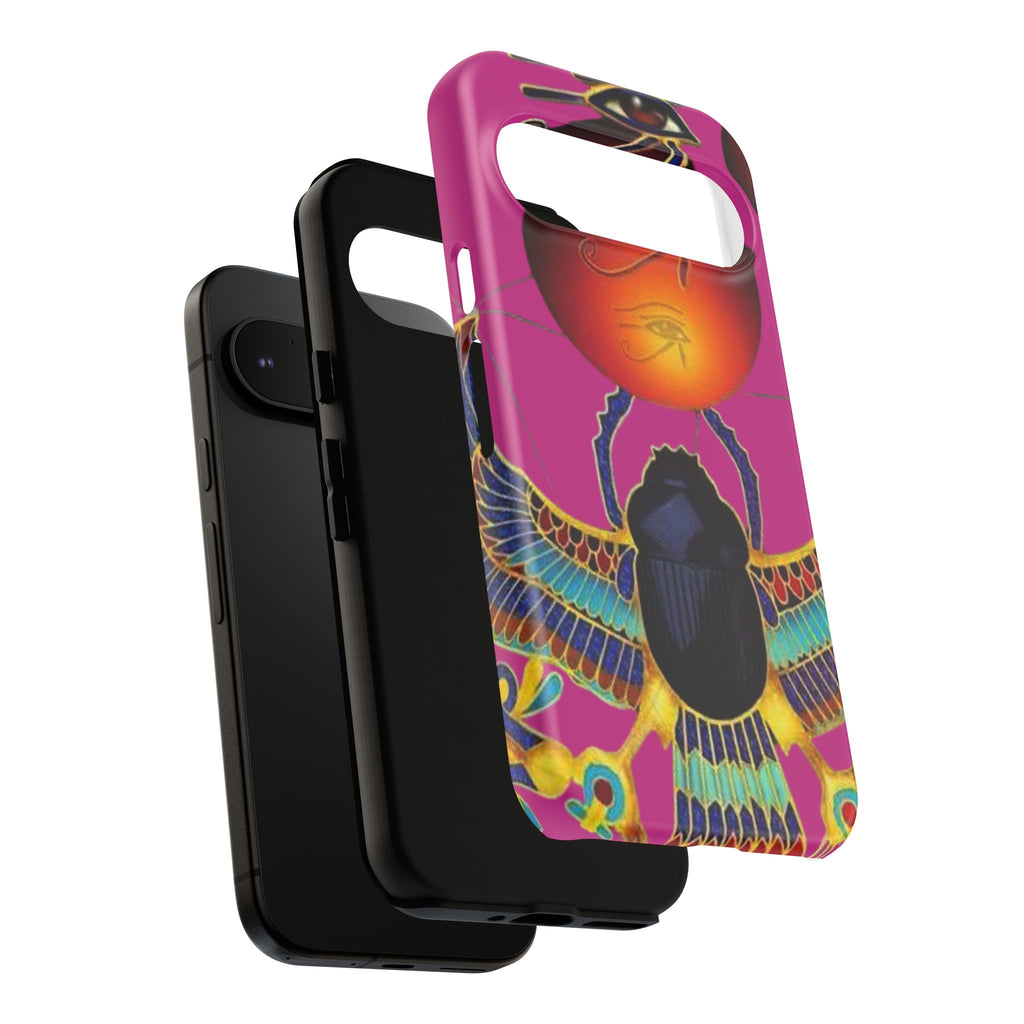 Vibrant Phone Case with Egyptian Inspired Design, Durable Phone Cover, Unique Gift for Her, Artful Accessory for Everyday Use
