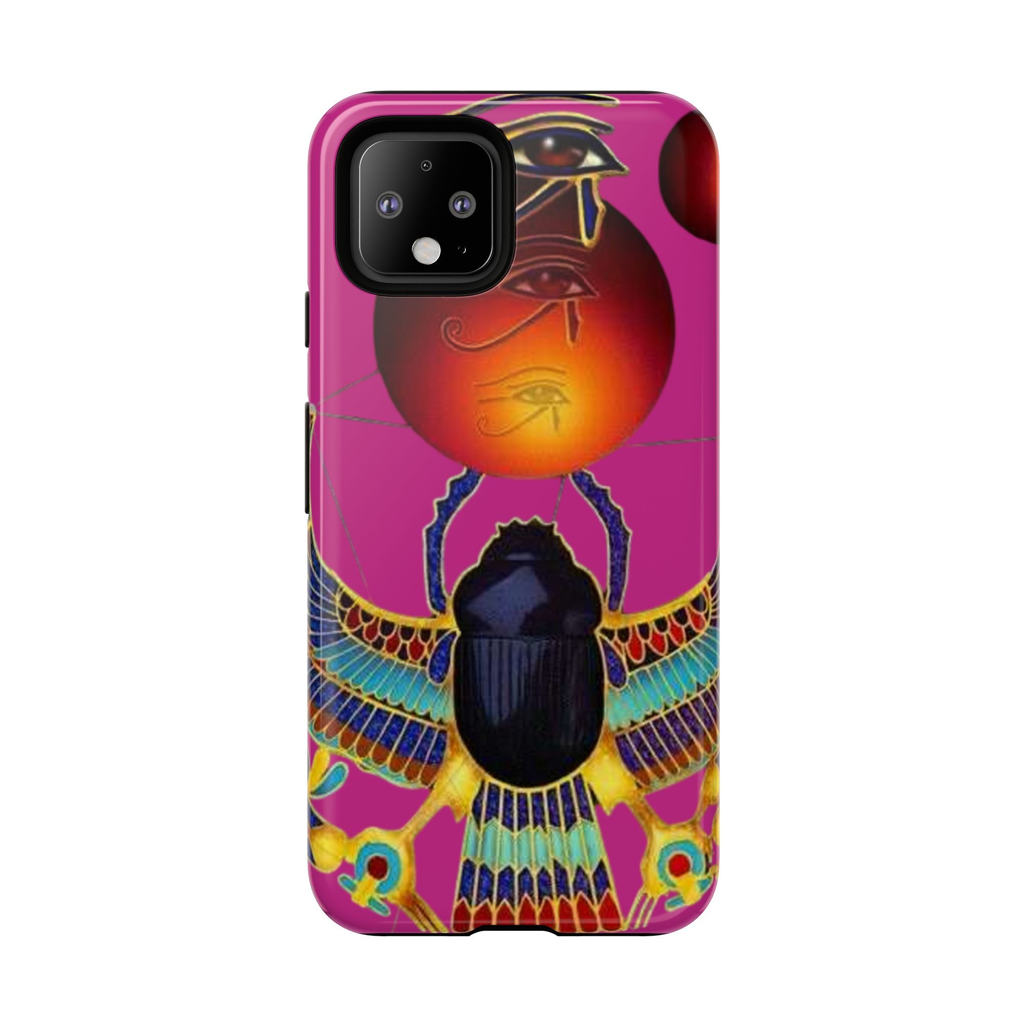 Vibrant Phone Case with Egyptian Inspired Design, Durable Phone Cover, Unique Gift for Her, Artful Accessory for Everyday Use