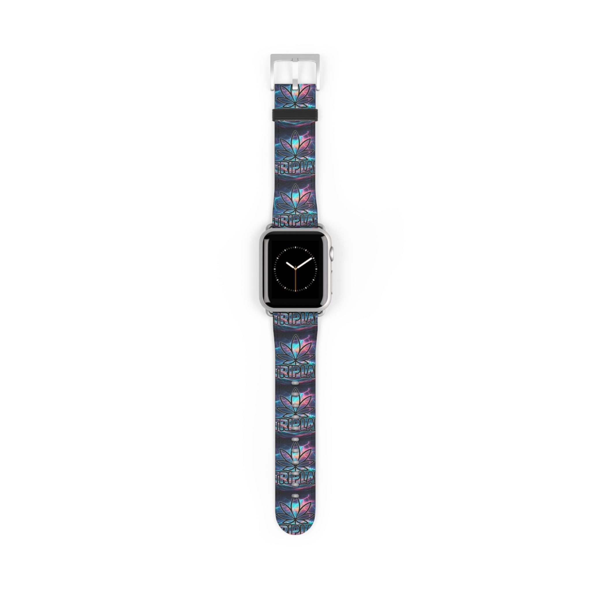 Galaxy Lotus Watch Band — Colorful Floral Pattern Apple Watch Strap