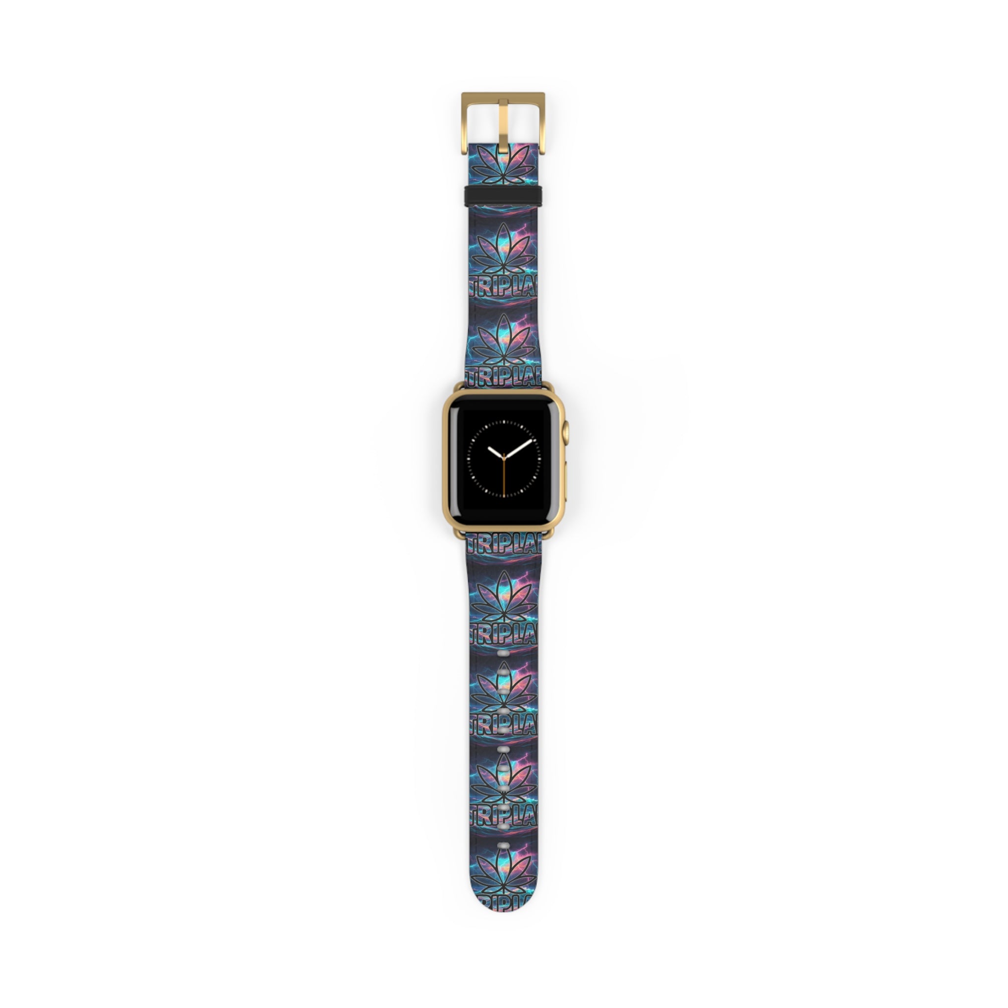 Galaxy Lotus Watch Band — Colorful Floral Pattern Apple Watch Strap