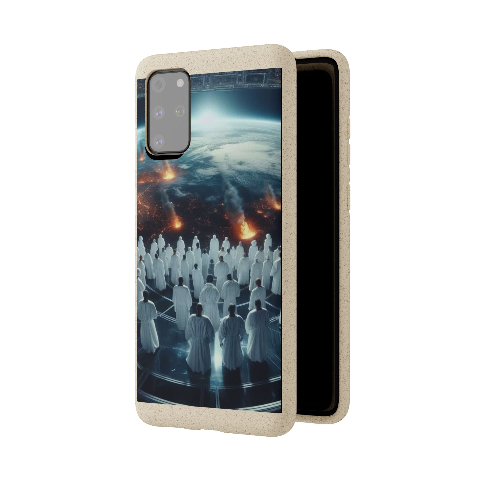 Galactic Gathering Biodegradable Phone Case - Eco-Friendly Cosmic Design