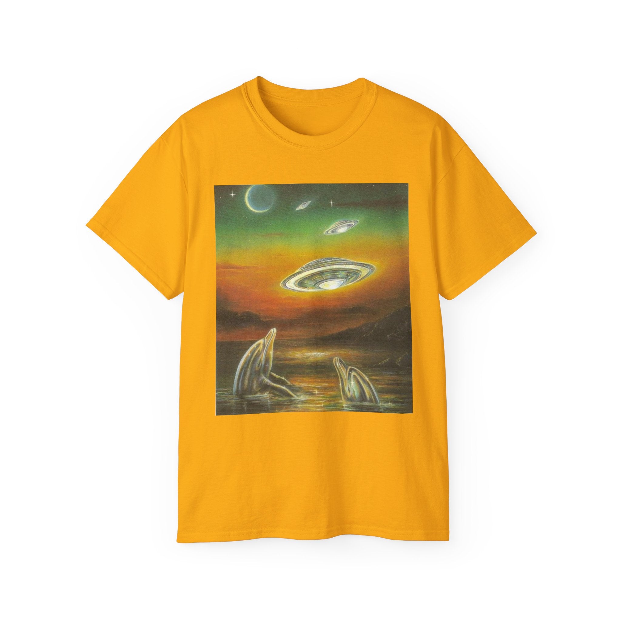 T-Shirt Dolphins UFOs Unisex Tee
