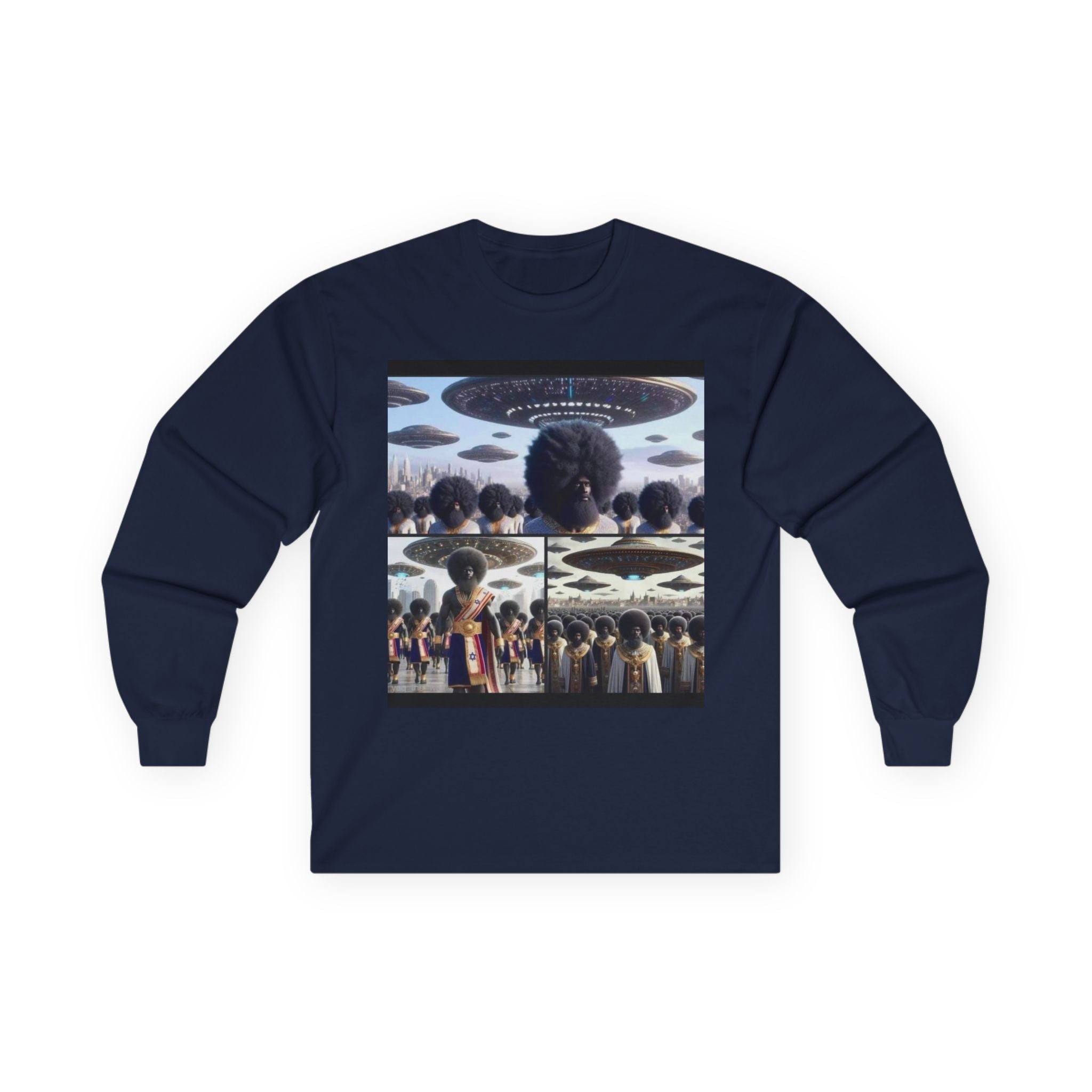 Futuristic Art Long Sleeve Tee, Sci-Fi Shirt for Dreamers, Unique Gift for Art Lovers, Casual Everyday Wear, Unisex Graphic Tee