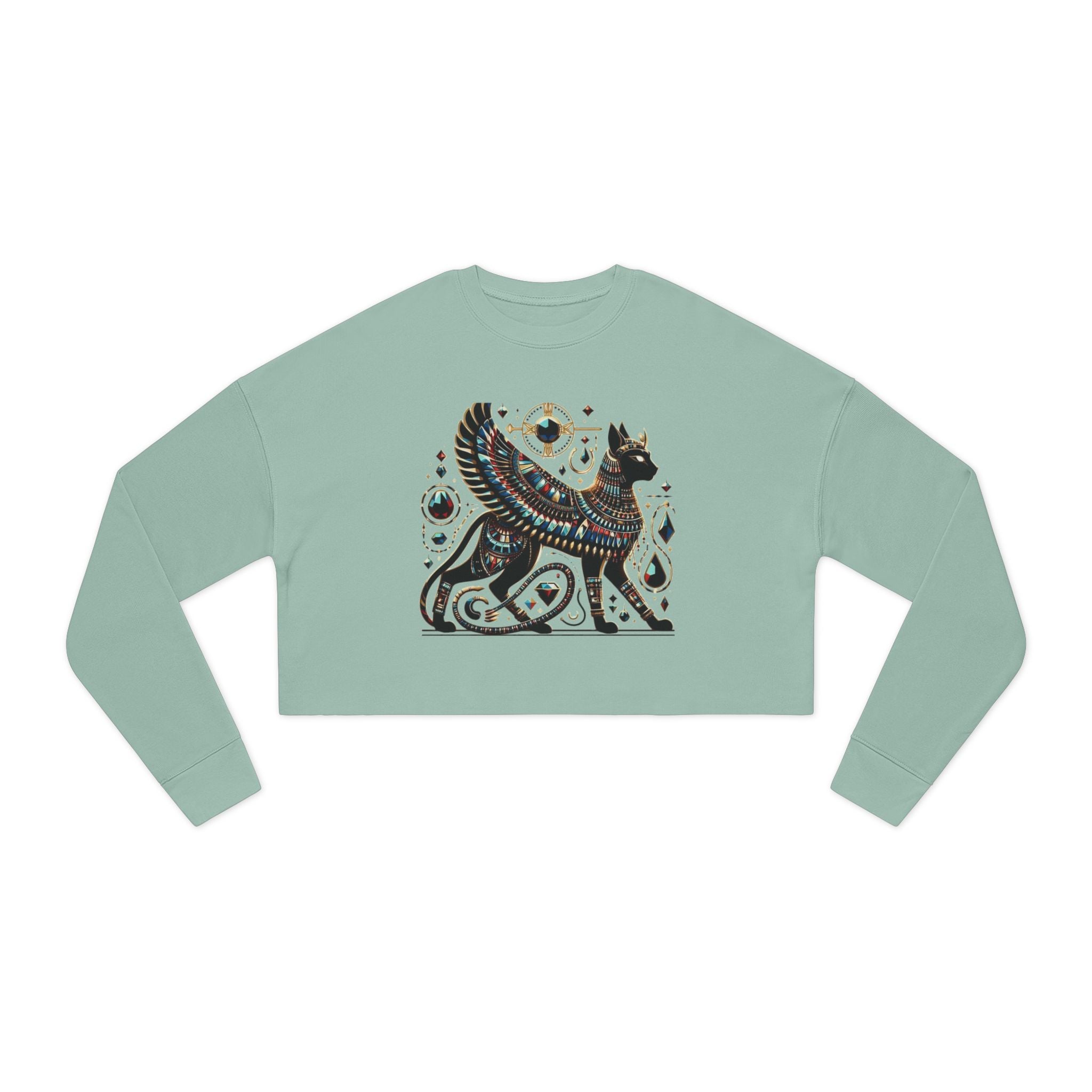 Chic Cat-Themed Women's Cropped Sweatshirt - Perfect for Everyday Wear, Cozy Casual Style, Gift for Cat Lovers, Trendy Fall Fashion, [...]