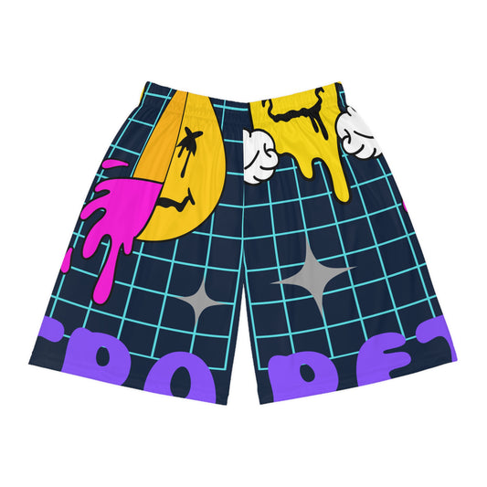 Vibrant Graphic Basketball Shorts - Retro Style Sportswear