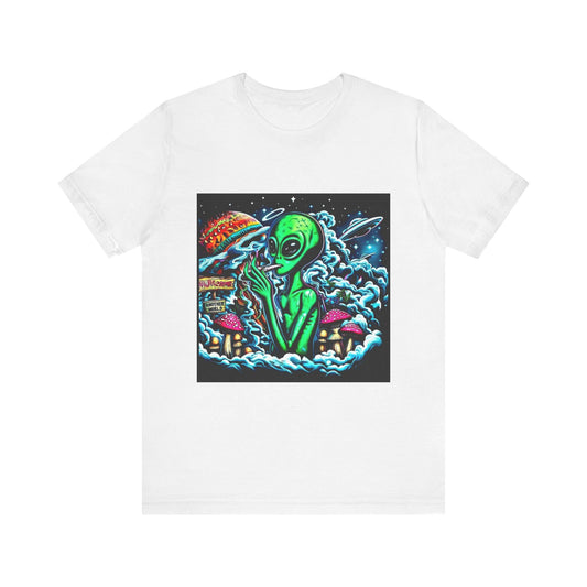 Alien Vibes Unisex Tee, Retro Alien Shirt, UFO Graphic Tee, Cute Space T-Shirt, Gift for Sci-Fi Lovers