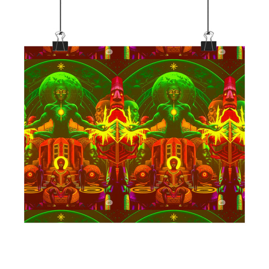 Vibrant Art Poster, Psychedelic Wall Decor, Abstract Home Art, Spiritual Décor, Gift for Meditation Lovers