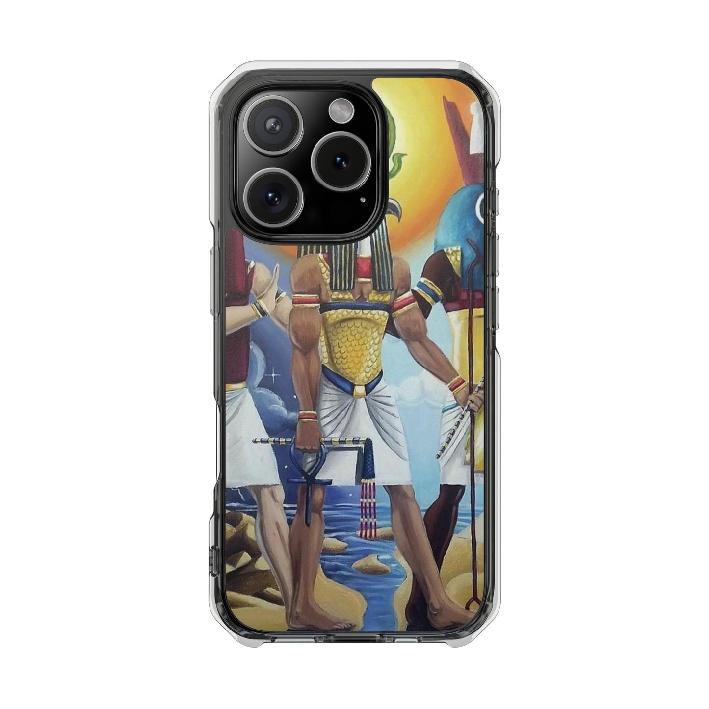 Egyptian Art Phone Case - Magnetic Clear Impact Case for Stylish Protection