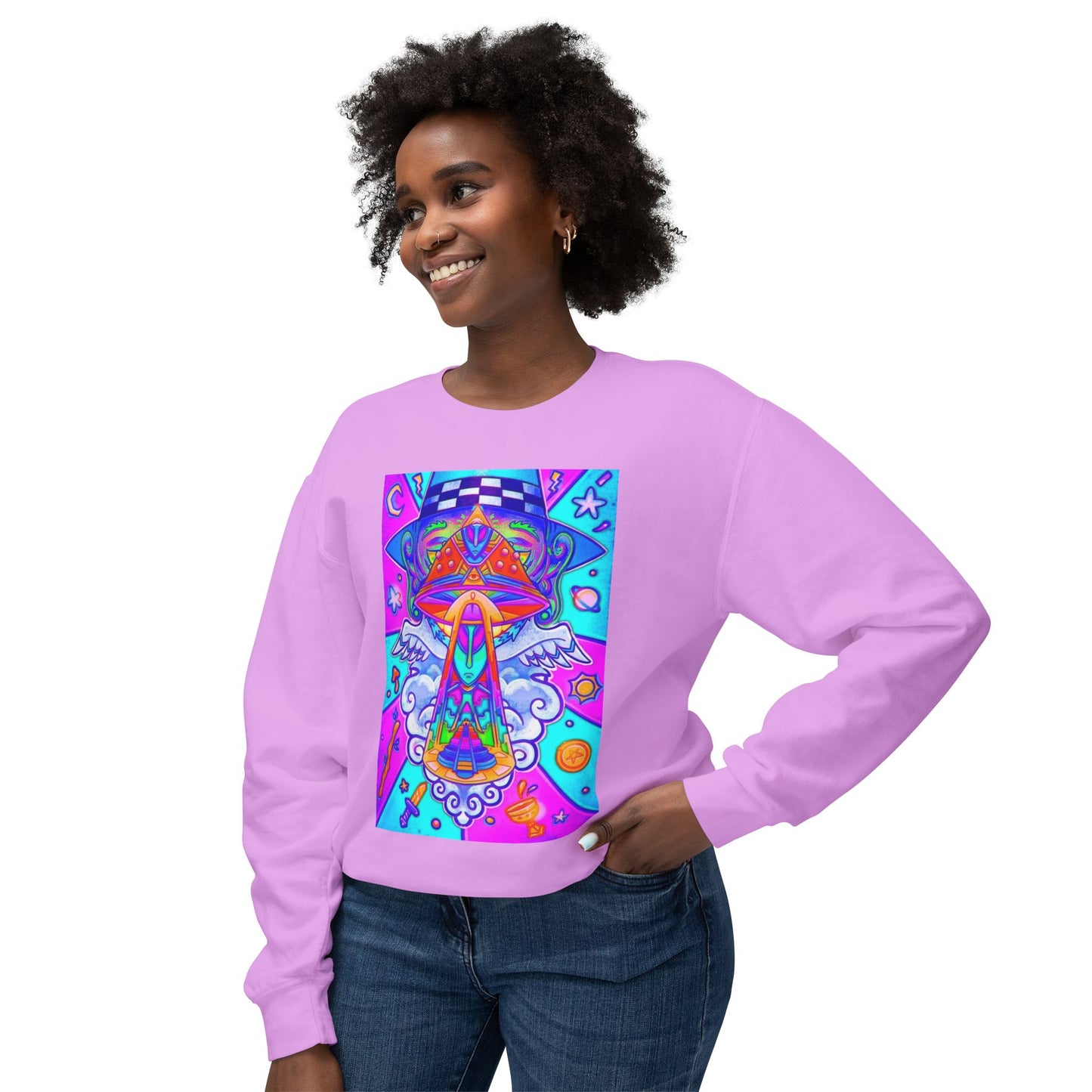 Psychedelic Art Crewneck Sweatshirt, Colorful Art Pullover, Unique Graphic Sweatshirt, Perfect Gift for Artists, Cozy Casual Wear