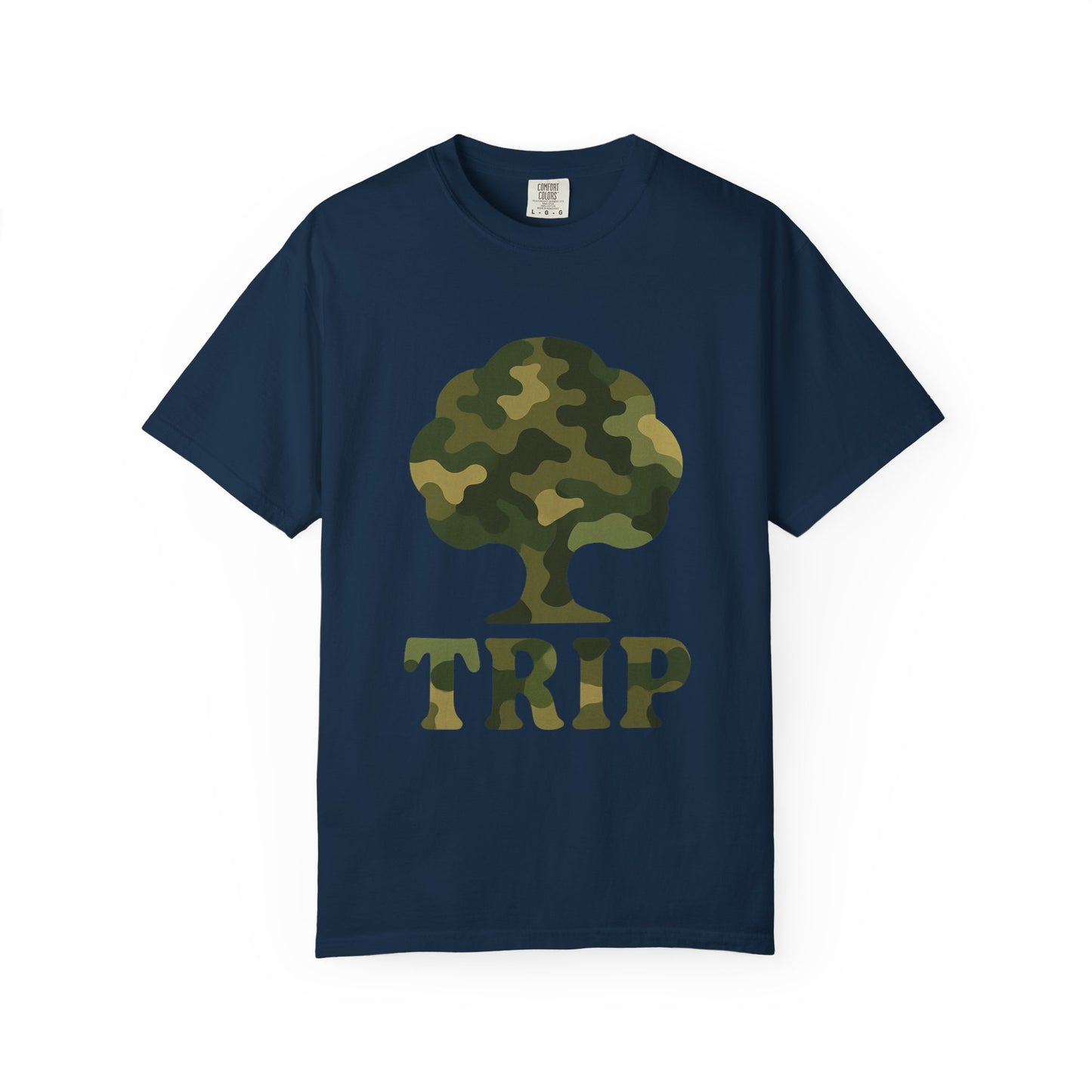 Camo Tree Trip T-Shirt - 👍 Unisex Casual Tee, Nature Lover Gift, Adventure Wear, Outdoor Enthusiast, Travel Apparel