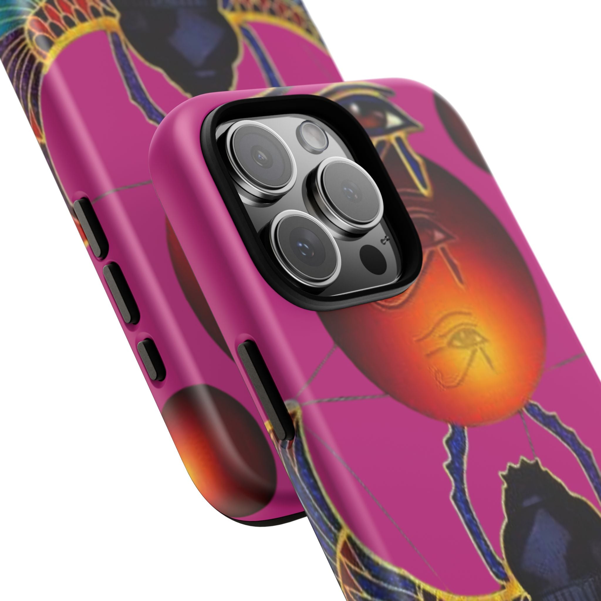 Vibrant Phone Case with Egyptian Inspired Design, Durable Phone Cover, Unique Gift for Her, Artful Accessory for Everyday Use