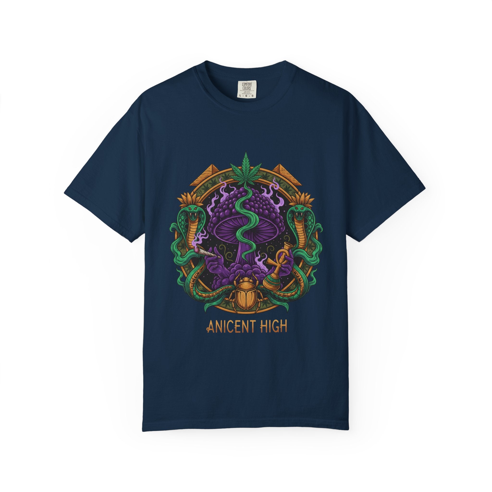 Ancient High T-Shirt — Mystical Snake & Egyptian Scarab Graphic Tee