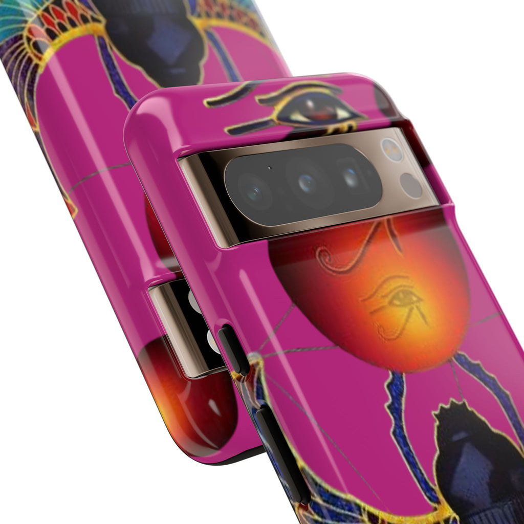 Vibrant Phone Case with Egyptian Inspired Design, Durable Phone Cover, Unique Gift for Her, Artful Accessory for Everyday Use