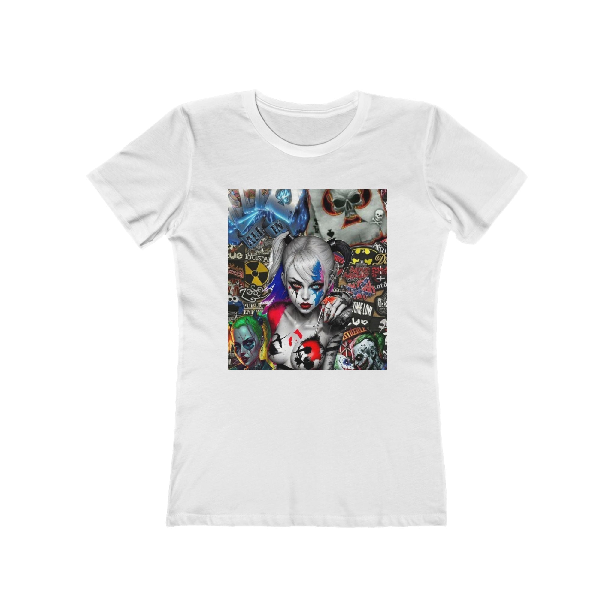 Harley Quinn Graphic Boyfriend Tee for Women - Edgy Casual Wear