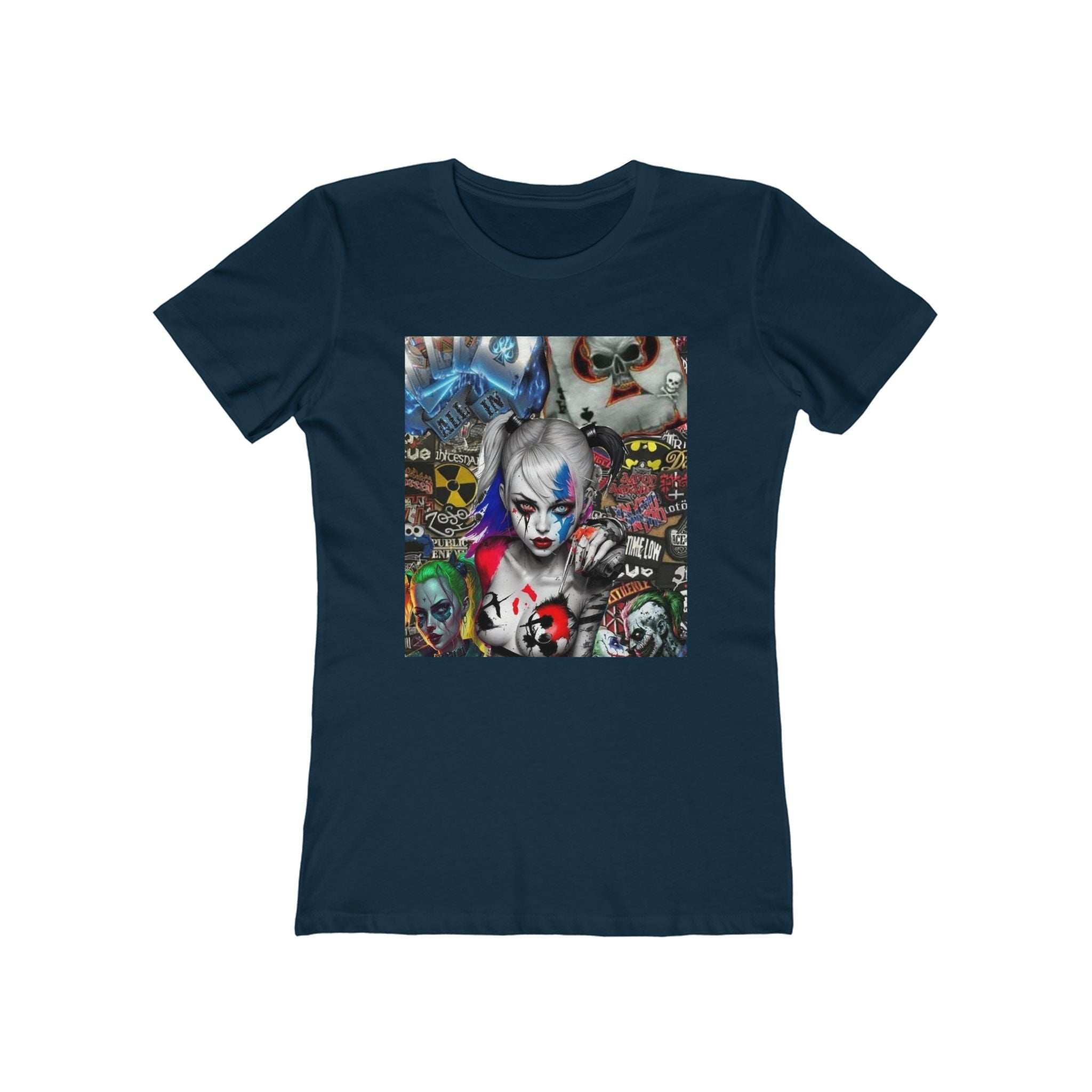 Harley Quinn Graphic Boyfriend Tee for Women - Edgy Casual Wear