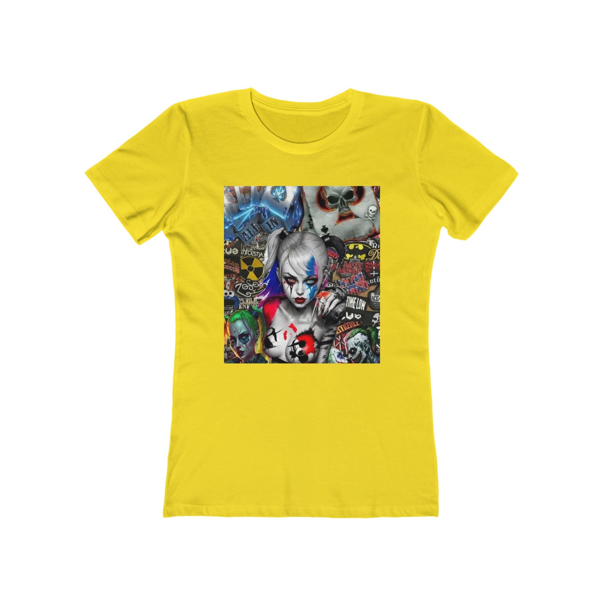 Harley Quinn Graphic Boyfriend Tee for Women - Edgy Casual Wear