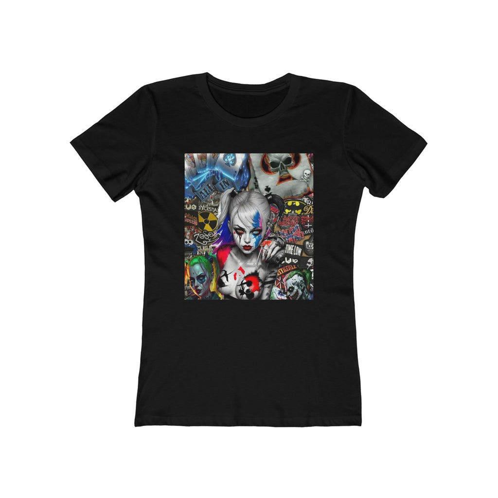 Harley Quinn Graphic Boyfriend Tee for Women - Edgy Casual Wear