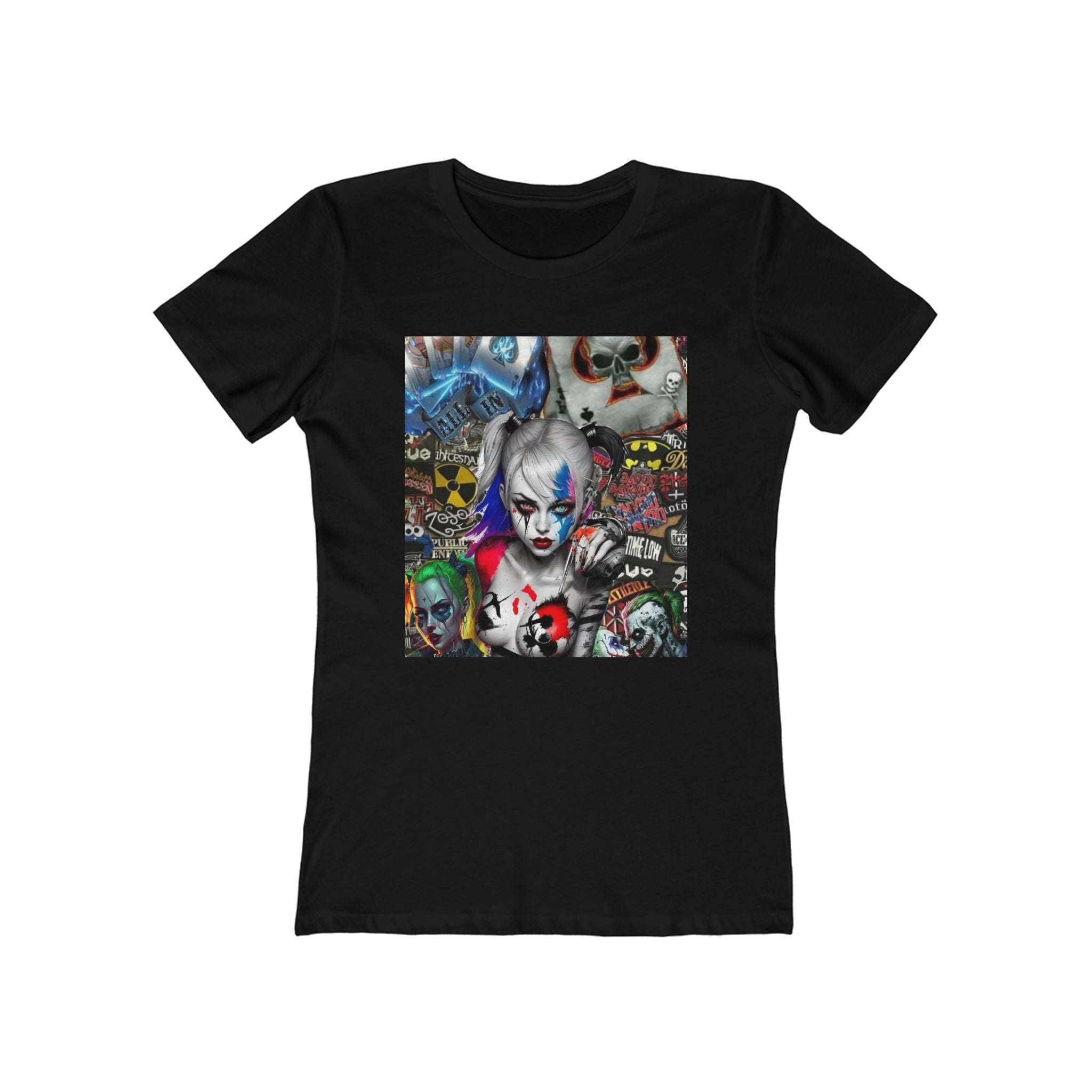 Harley Quinn Graphic Boyfriend Tee for Women - Edgy Casual Wear
