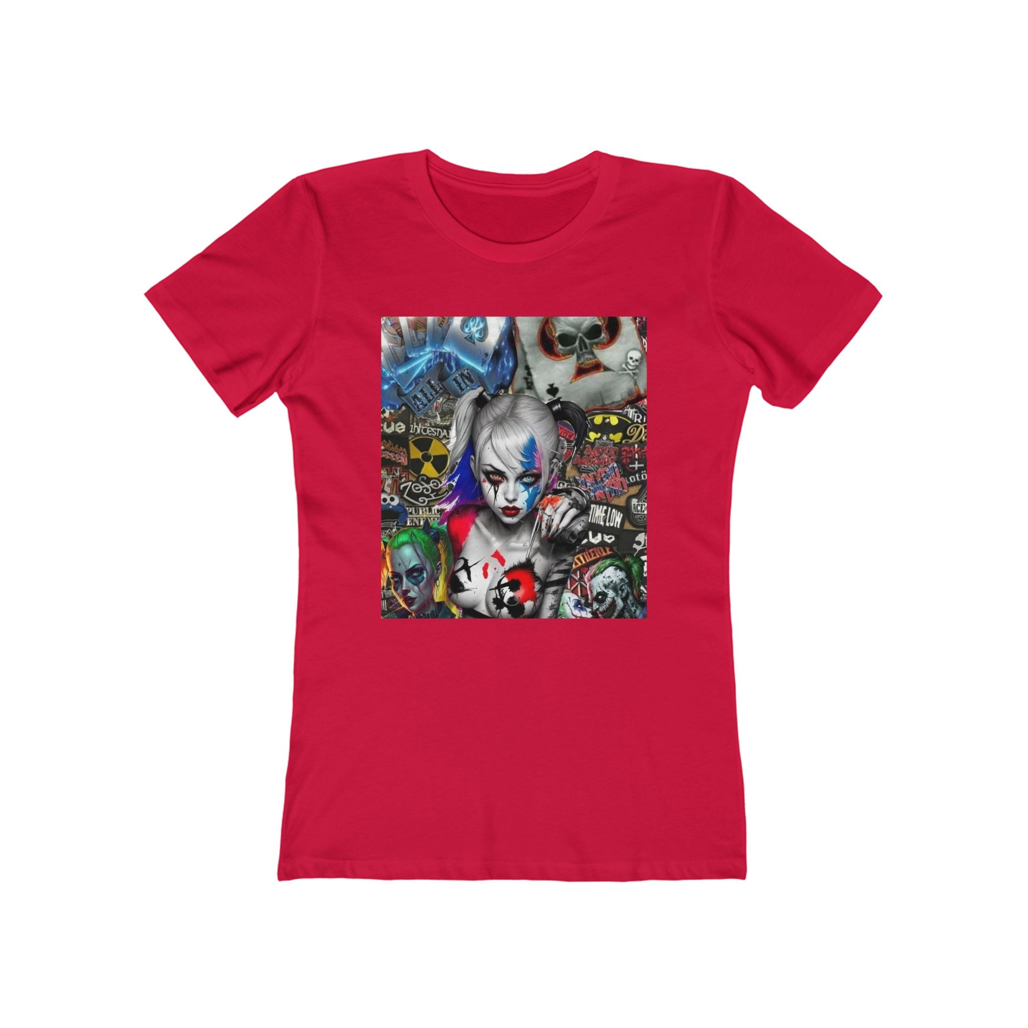 Harley Quinn Graphic Boyfriend Tee for Women - Edgy Casual Wear