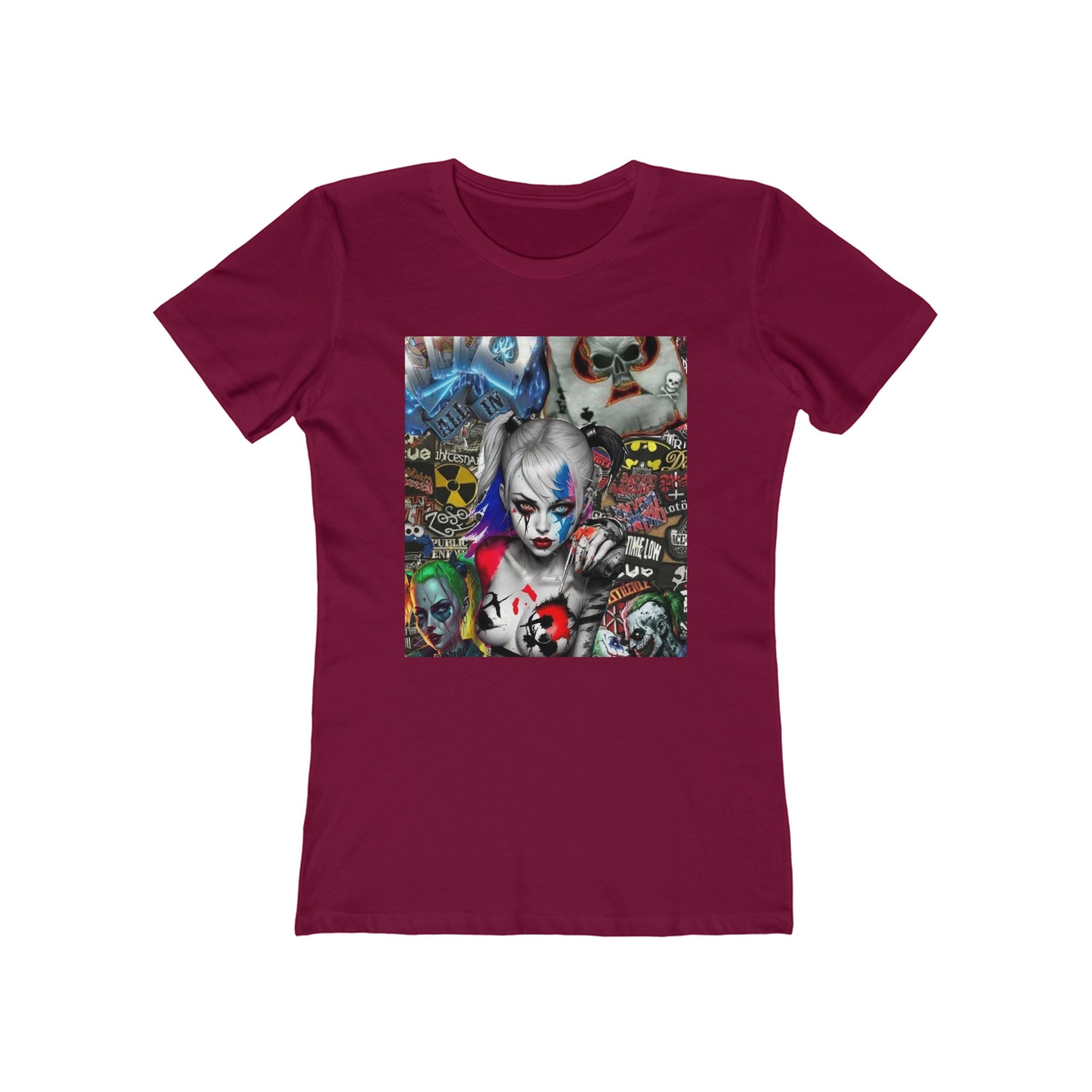 Harley Quinn Graphic Boyfriend Tee for Women - Edgy Casual Wear