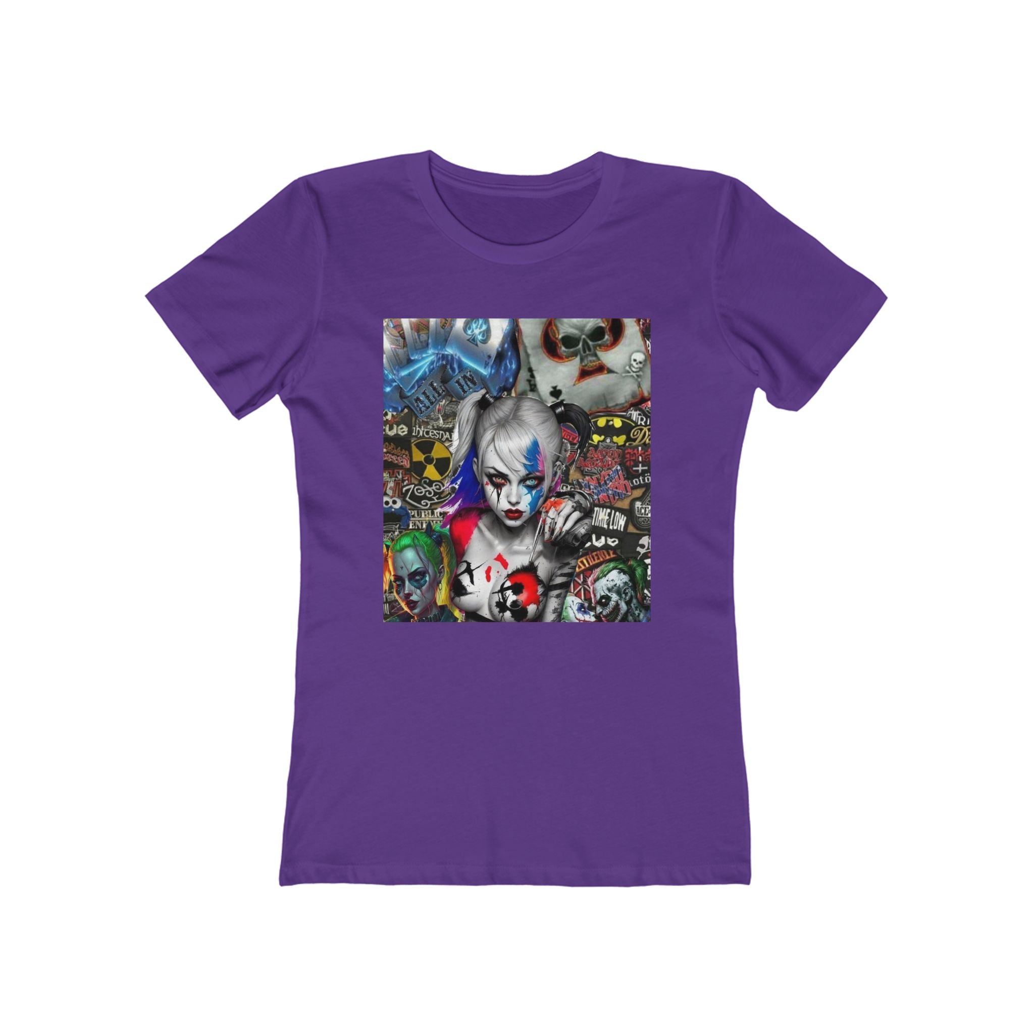 Harley Quinn Graphic Boyfriend Tee for Women - Edgy Casual Wear